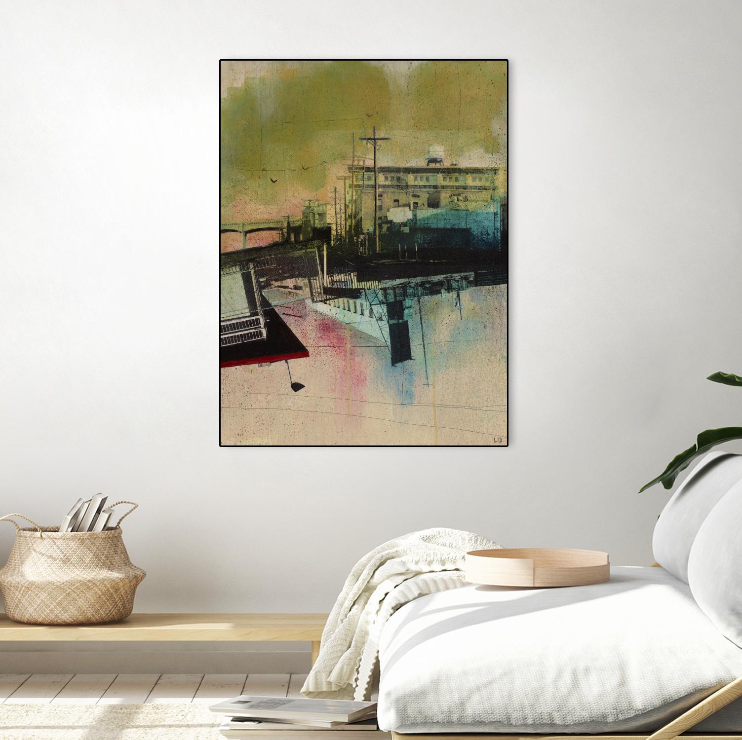 Convergence by Elisabeth Brizzi on GIANT ART - pink city scene