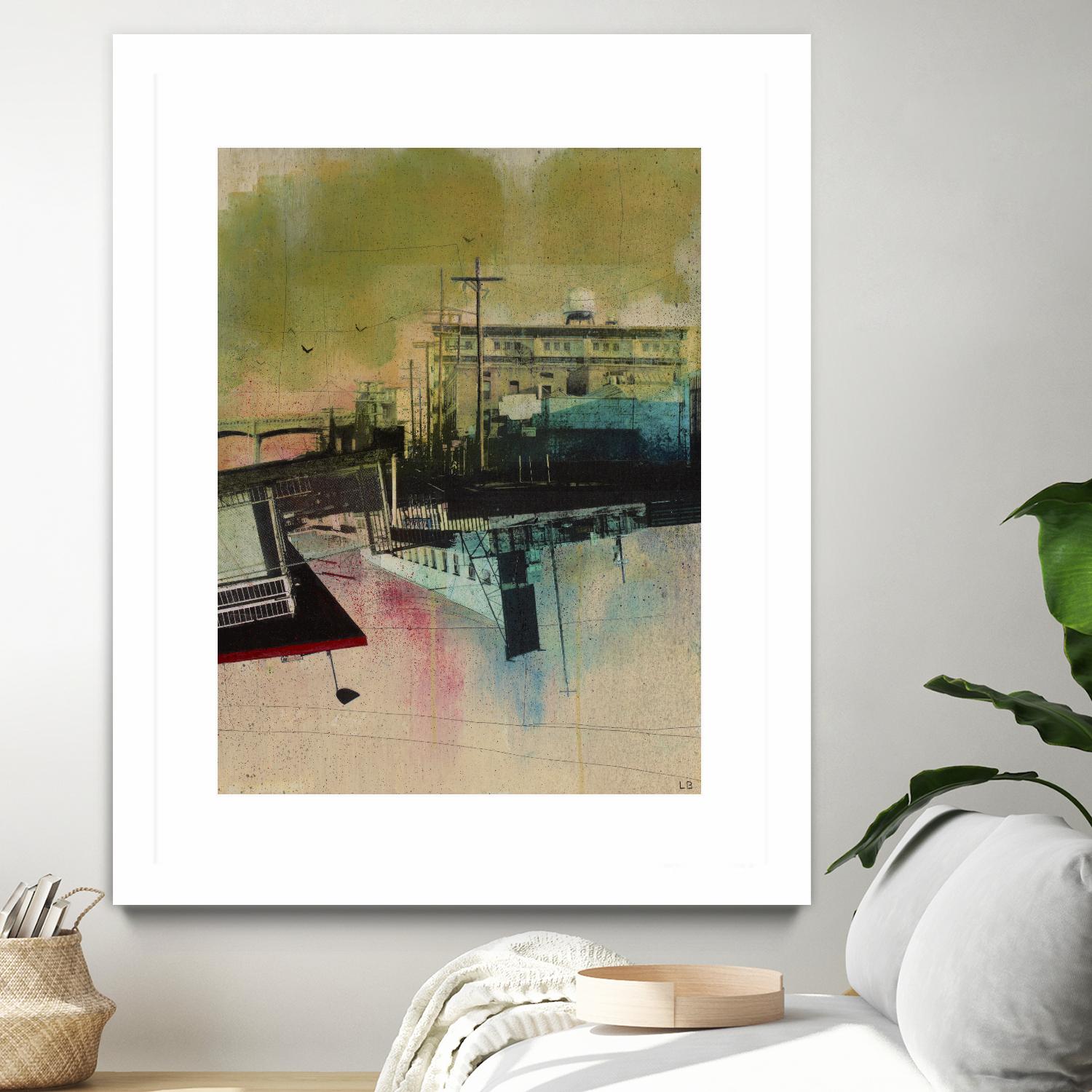 Convergence by Elisabeth Brizzi on GIANT ART - pink city scene