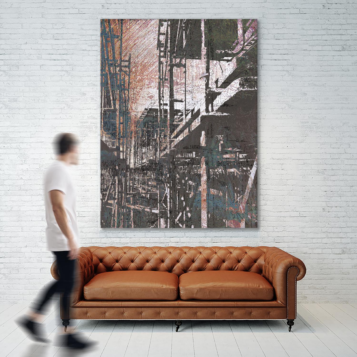 Scaffolds II by Enrico Varrasso on GIANT ART - white city scene