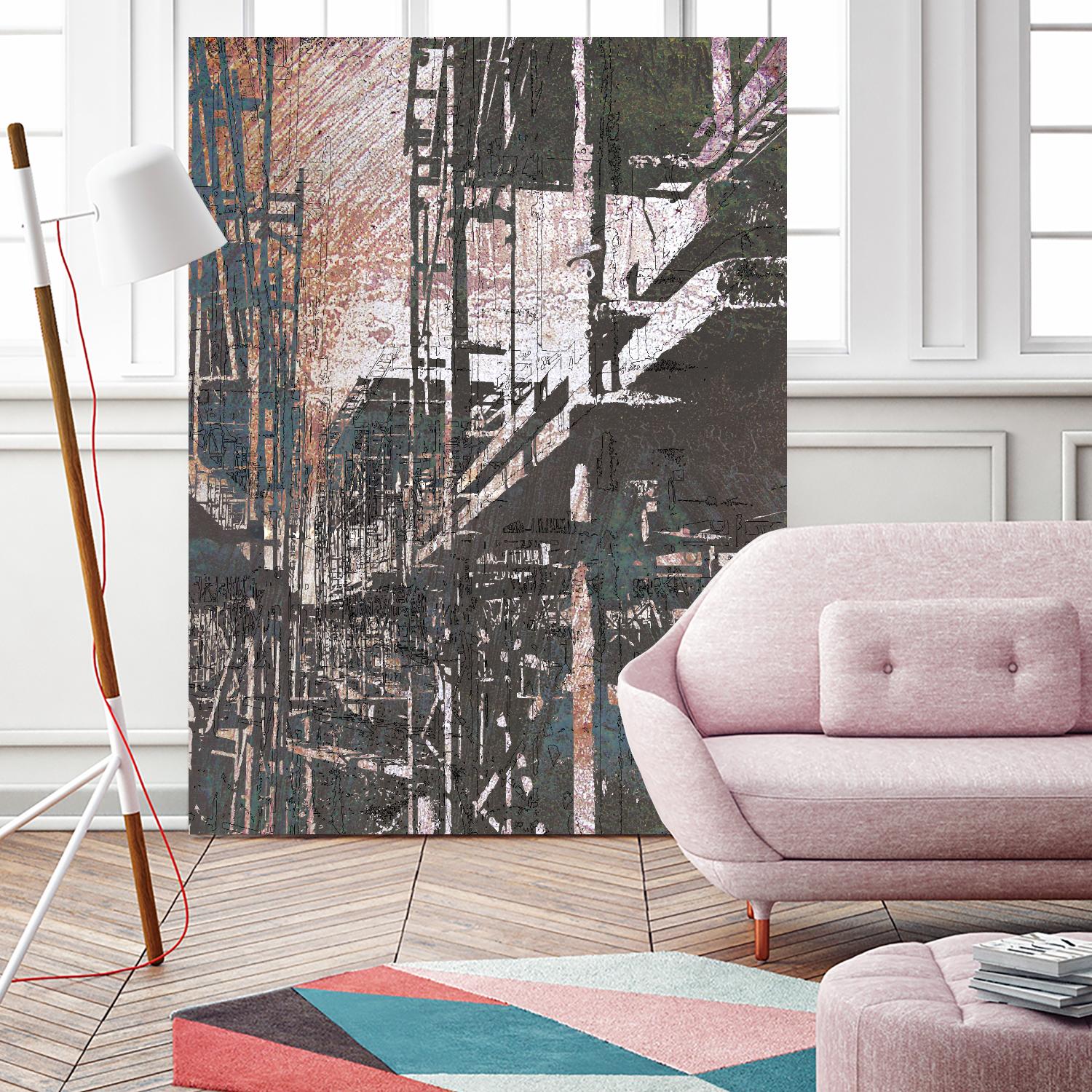 Scaffolds II by Enrico Varrasso on GIANT ART - white city scene