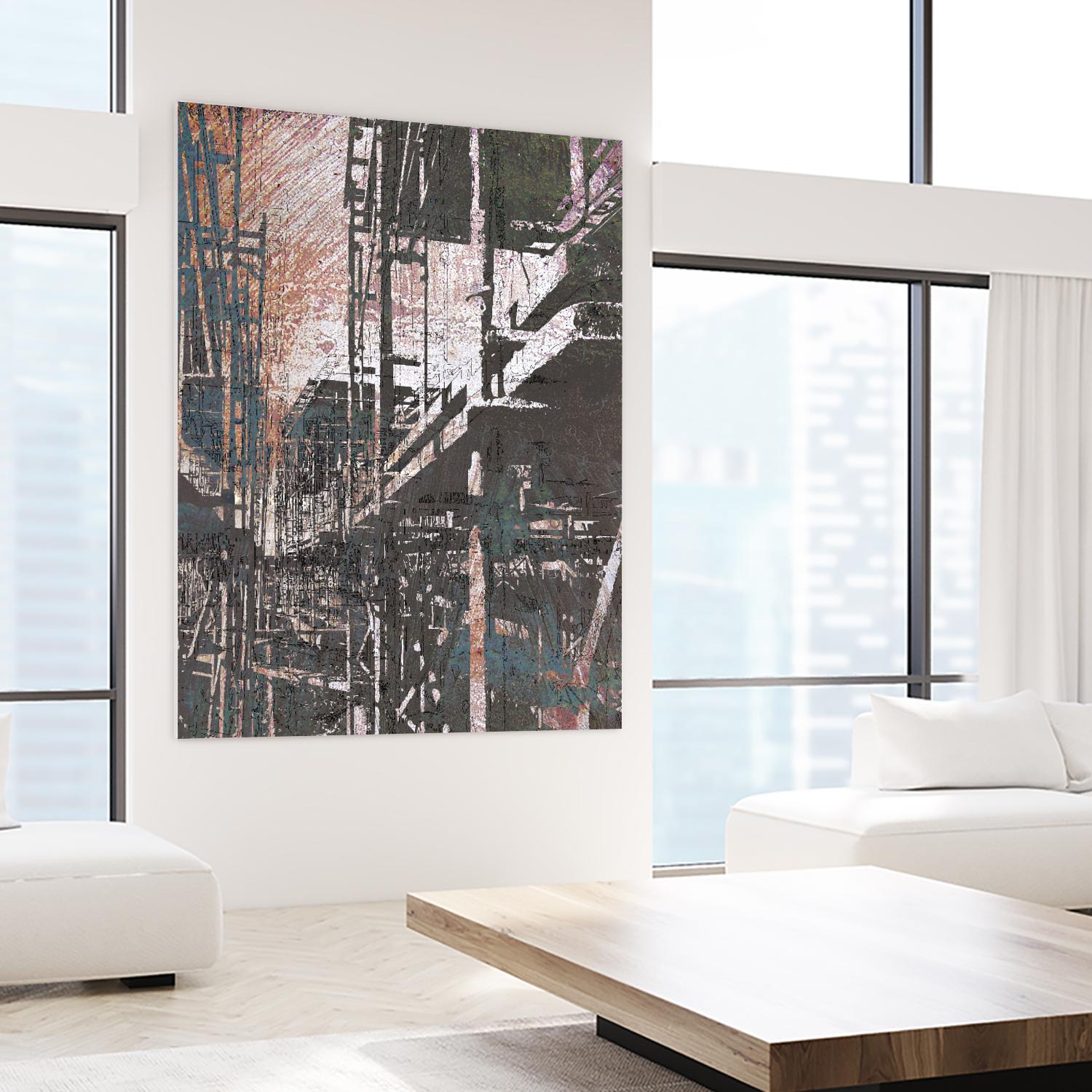 Scaffolds II by Enrico Varrasso on GIANT ART - white city scene