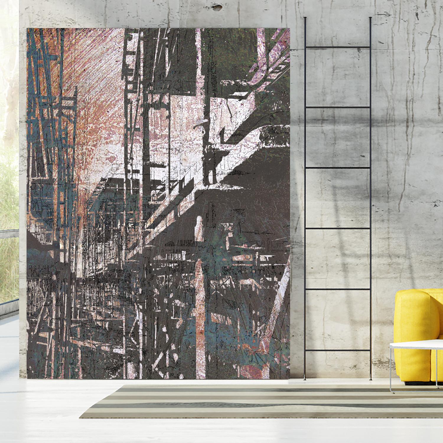 Scaffolds II by Enrico Varrasso on GIANT ART - white city scene