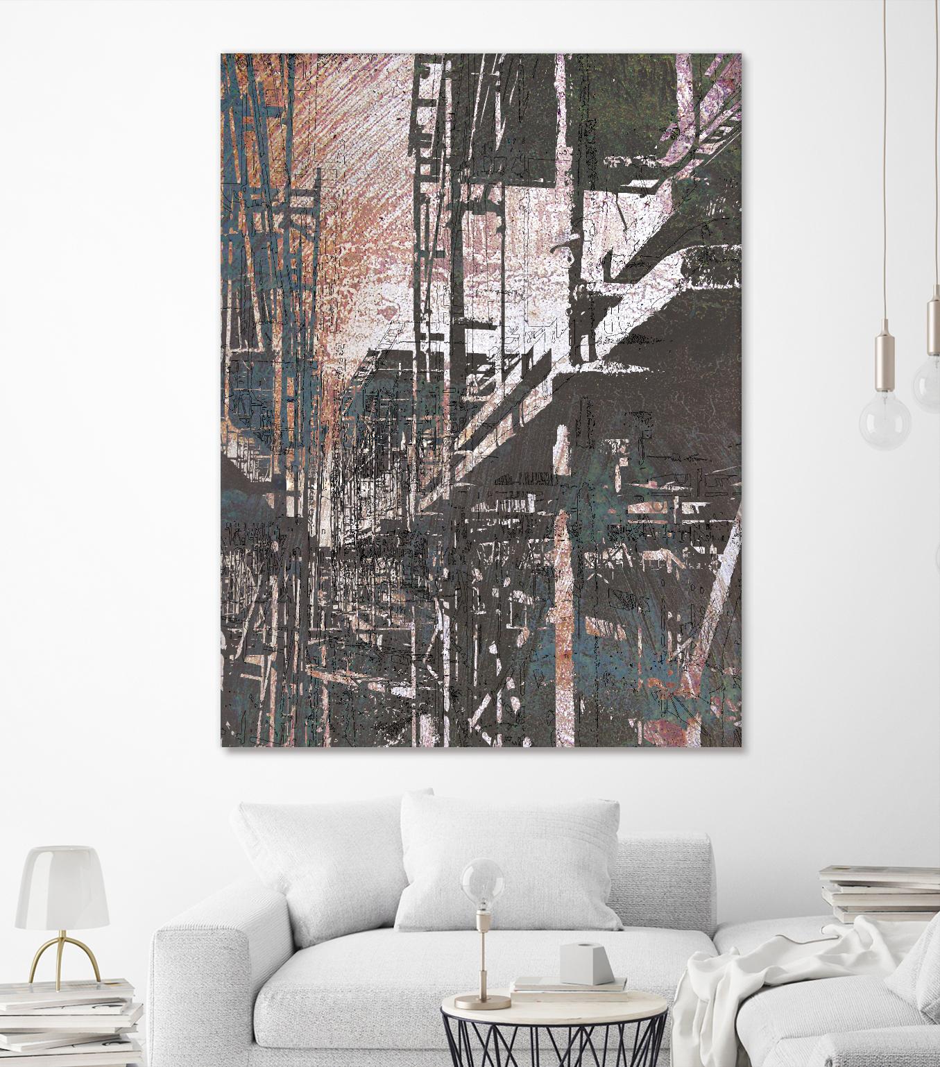 Scaffolds II by Enrico Varrasso on GIANT ART - white city scene