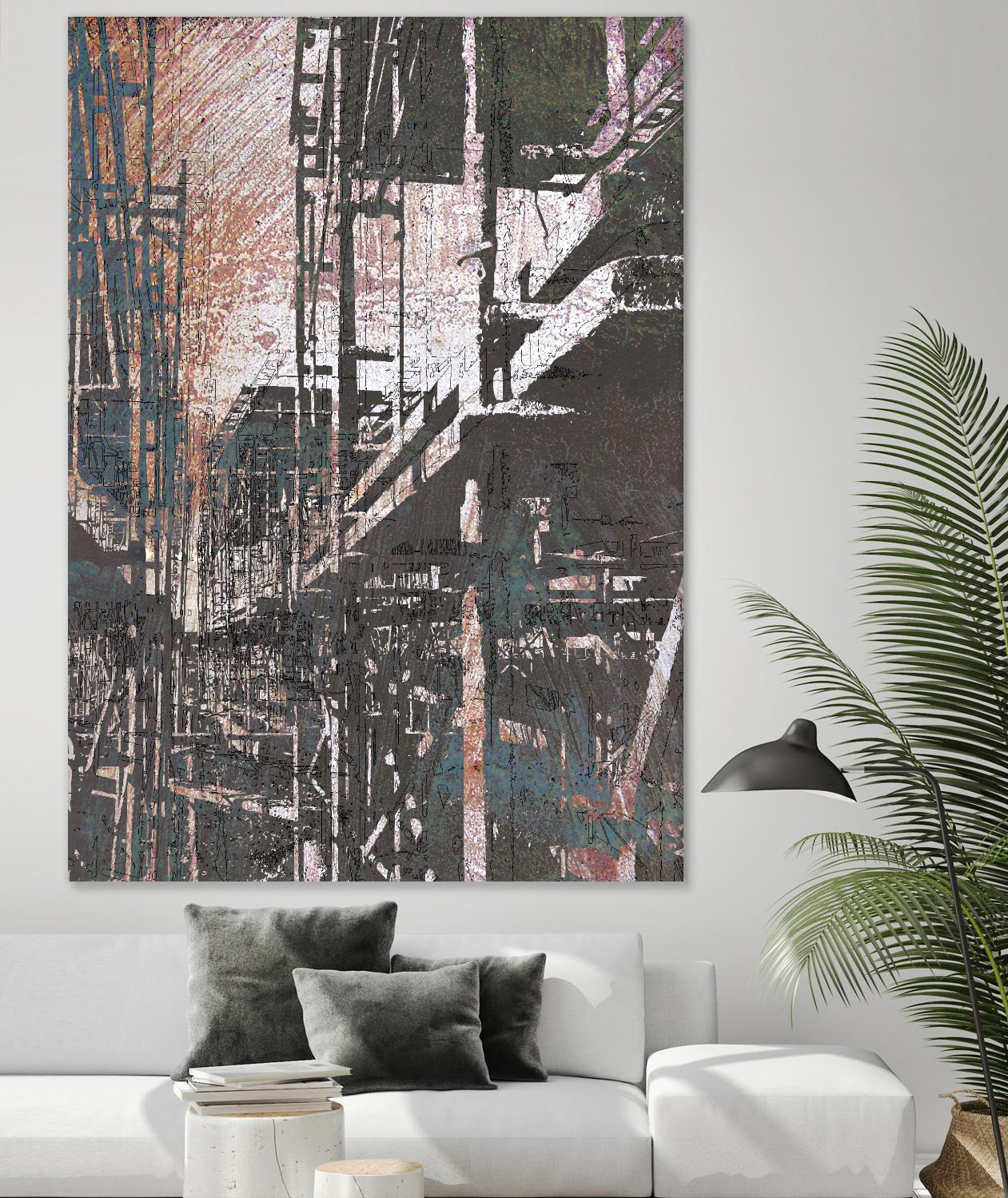 Scaffolds II by Enrico Varrasso on GIANT ART - white city scene