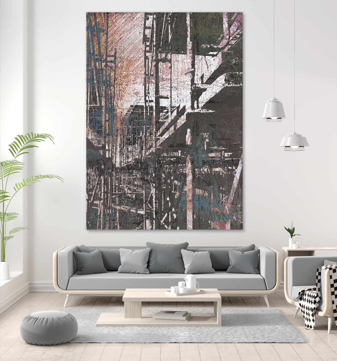 Scaffolds II by Enrico Varrasso on GIANT ART - white city scene