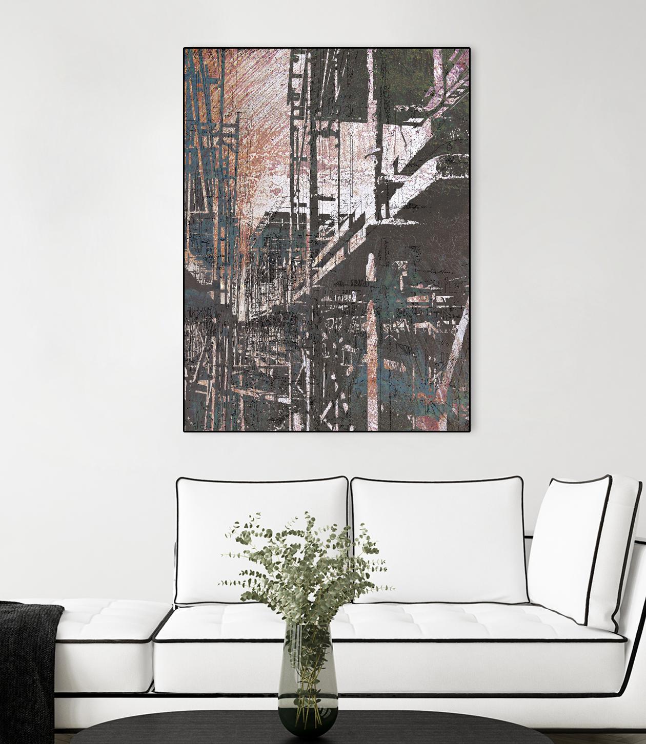 Scaffolds II by Enrico Varrasso on GIANT ART - white city scene