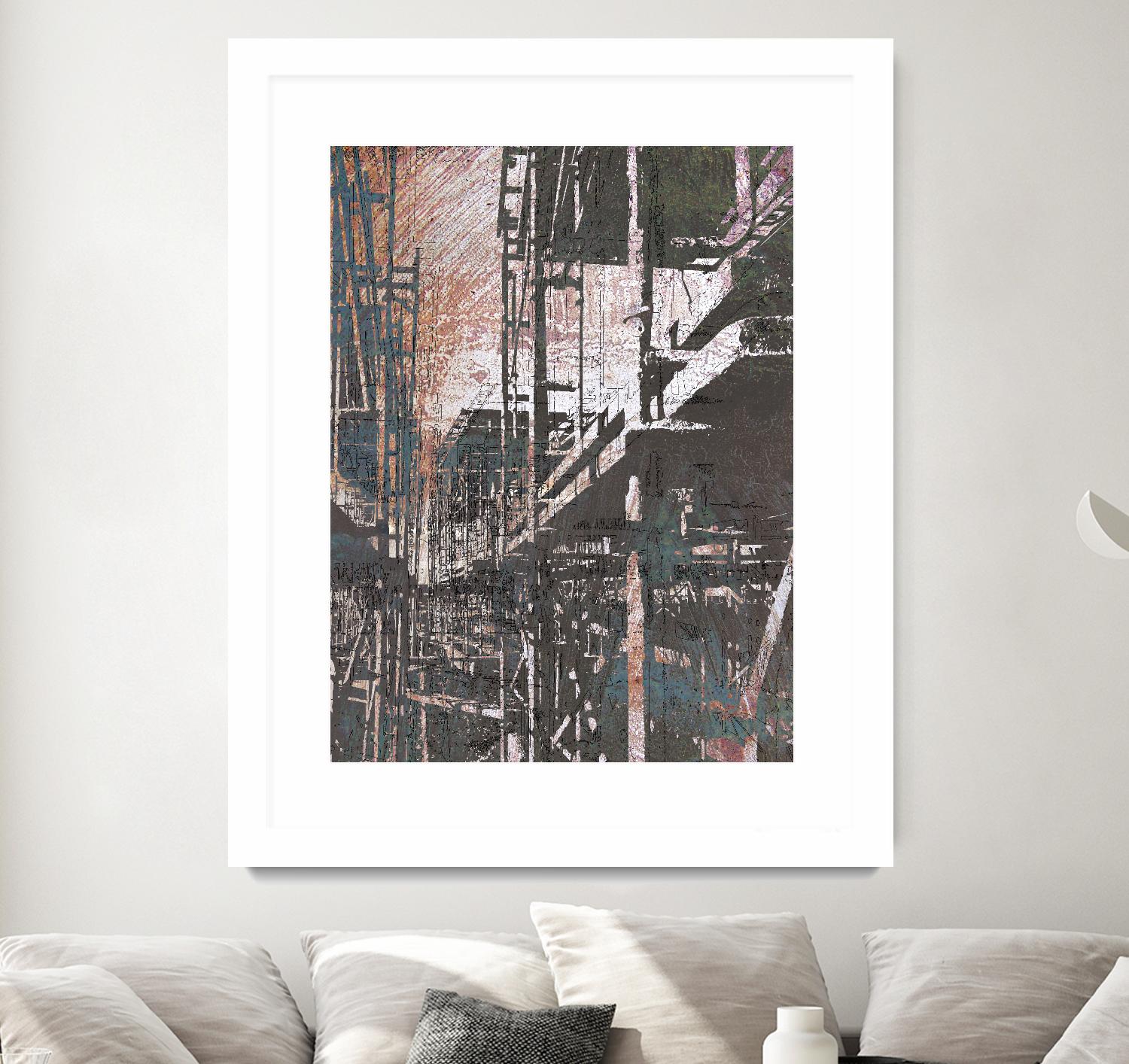 Scaffolds II by Enrico Varrasso on GIANT ART - white city scene