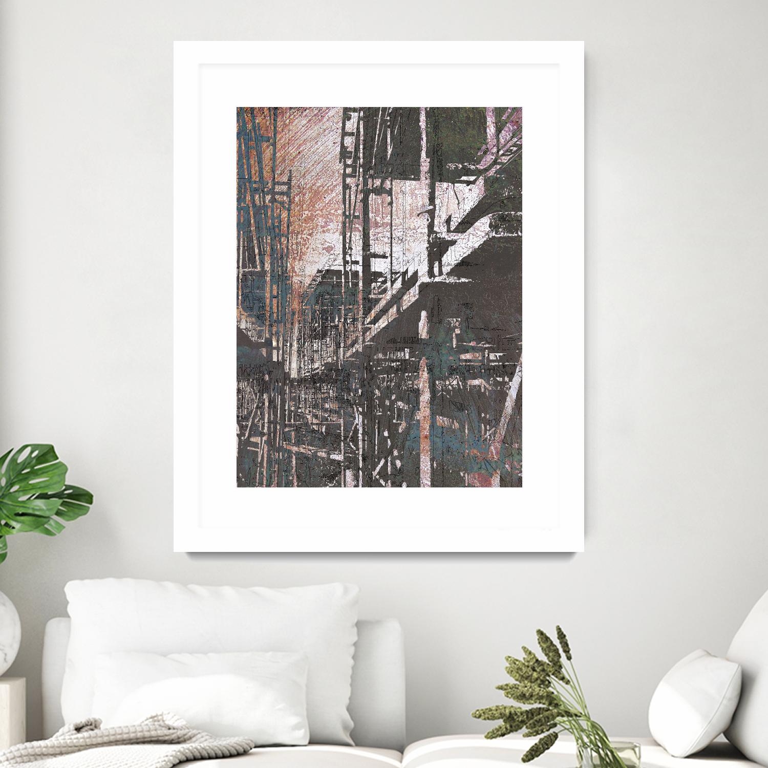 Scaffolds II by Enrico Varrasso on GIANT ART - white city scene