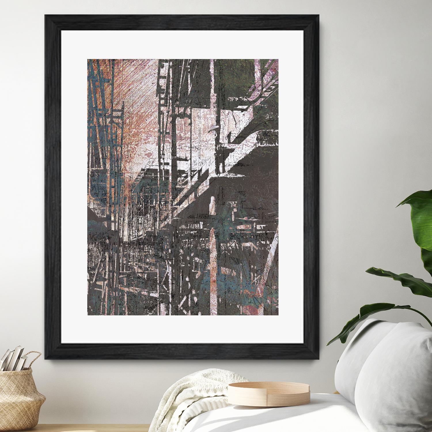 Scaffolds II by Enrico Varrasso on GIANT ART - white city scene