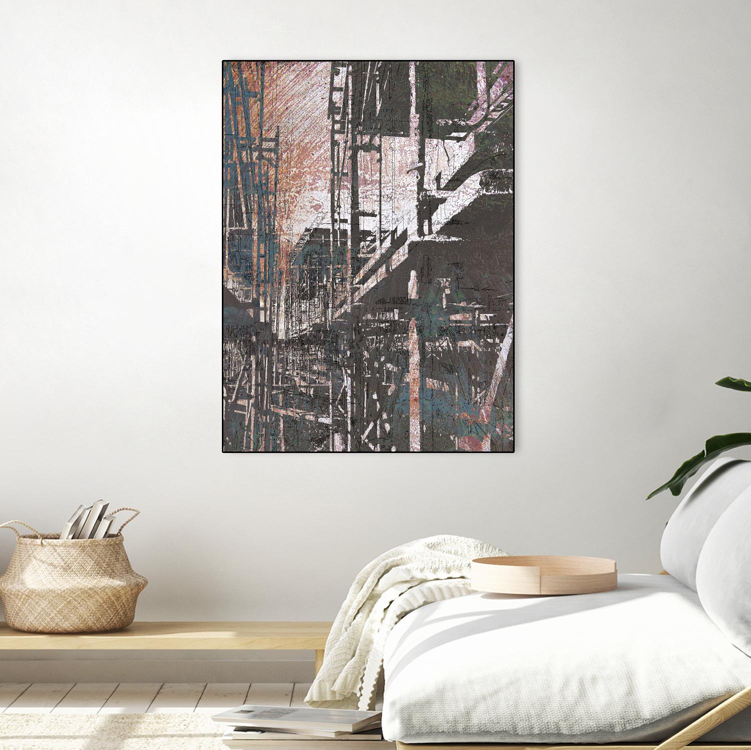 Scaffolds II by Enrico Varrasso on GIANT ART - white city scene