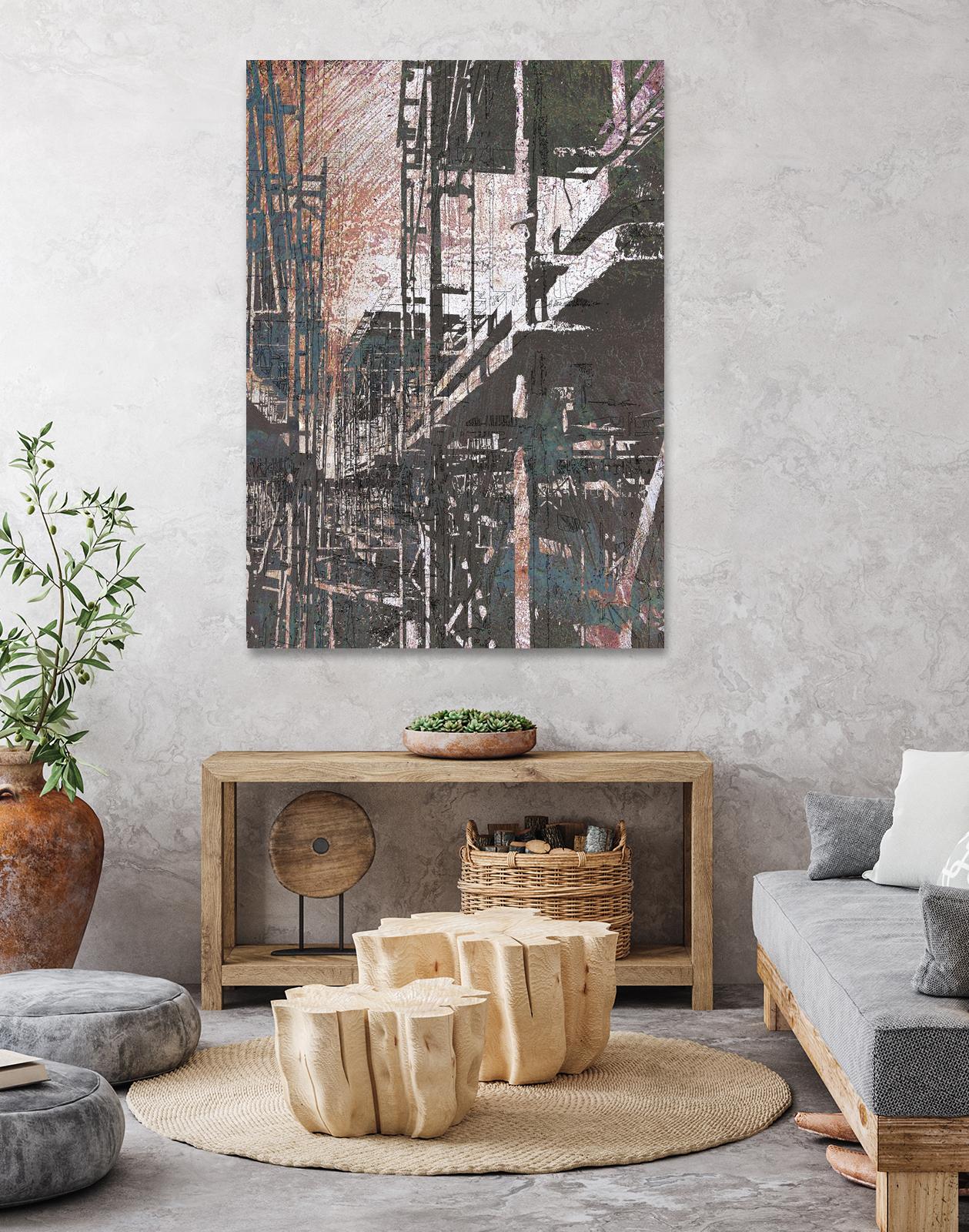 Scaffolds II by Enrico Varrasso on GIANT ART - white city scene