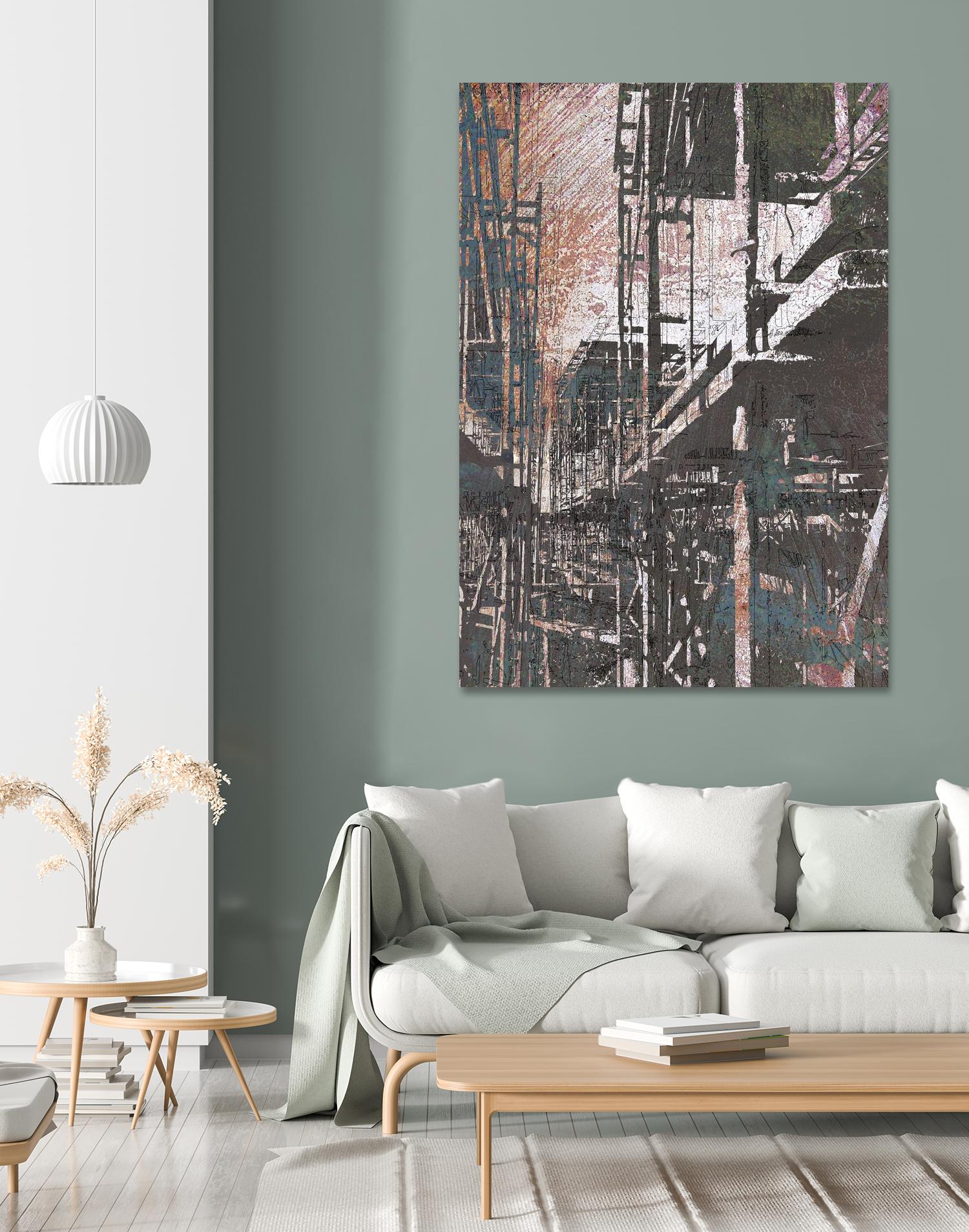 Scaffolds II by Enrico Varrasso on GIANT ART - white city scene