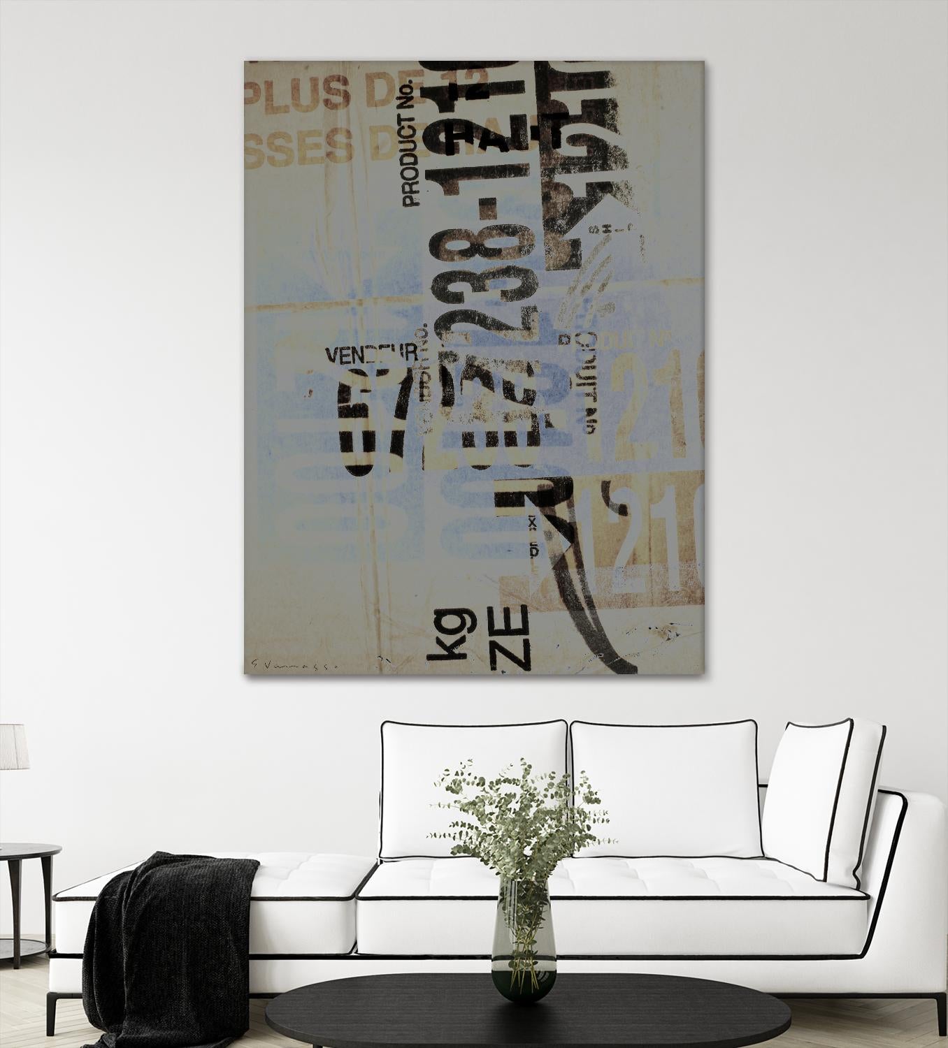 Greek to Me VIII by Enrico Varrasso on GIANT ART - black abstract