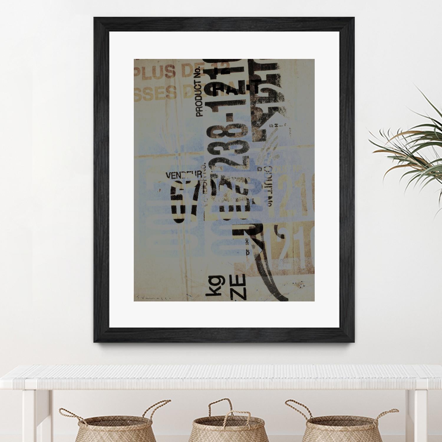 Greek to Me VIII by Enrico Varrasso on GIANT ART - black abstract