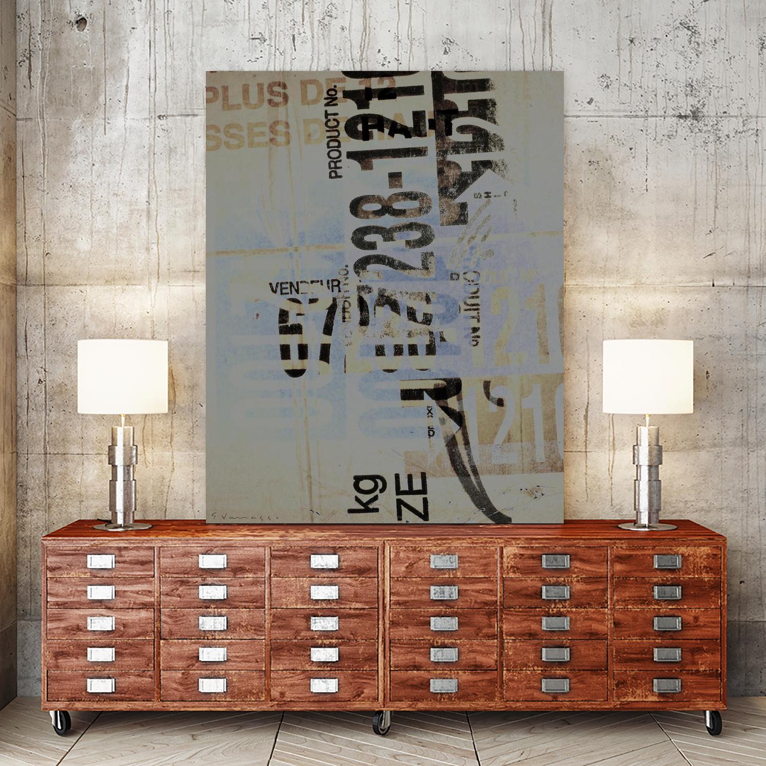 Greek to Me VIII by Enrico Varrasso on GIANT ART - black abstract