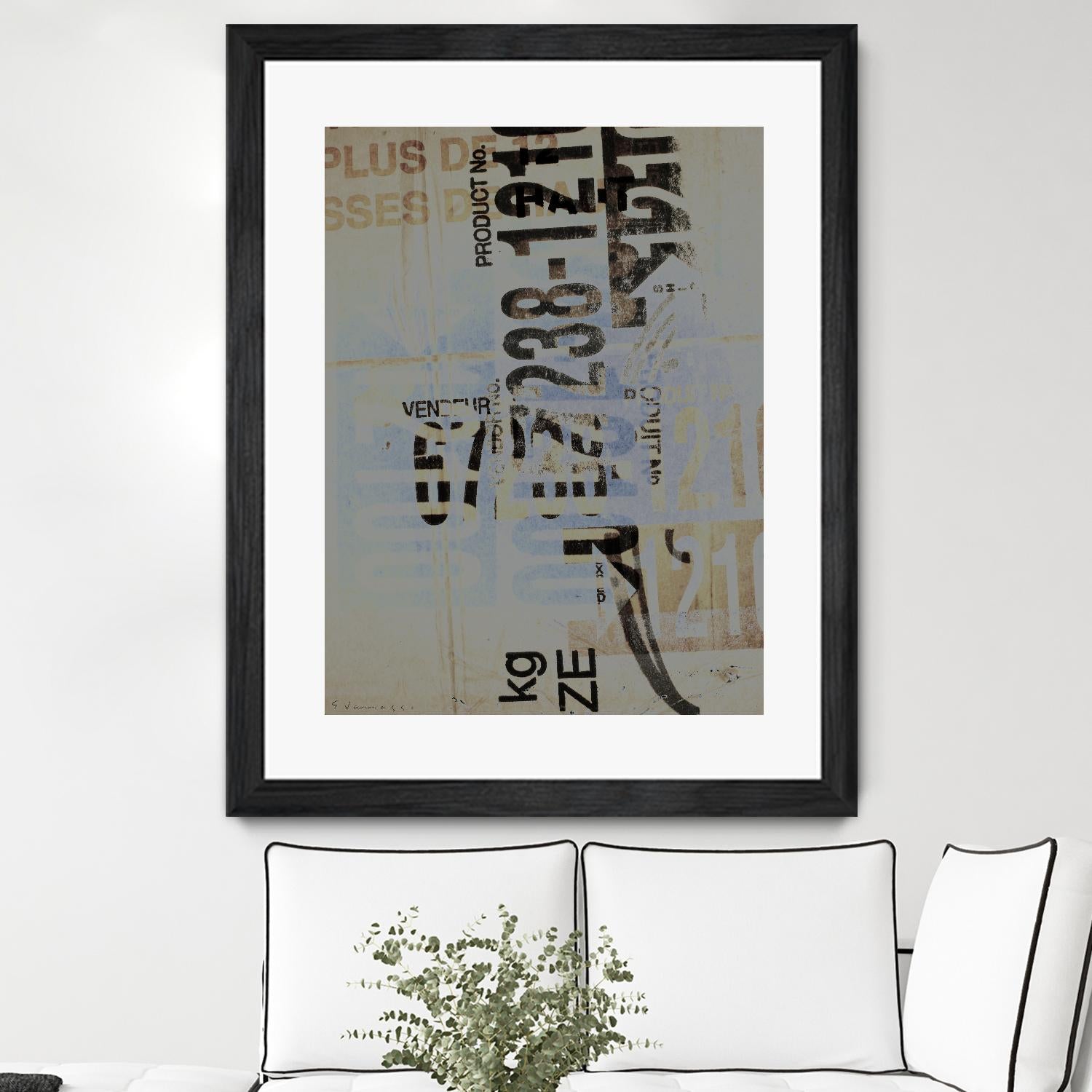 Greek to Me VIII by Enrico Varrasso on GIANT ART - black abstract