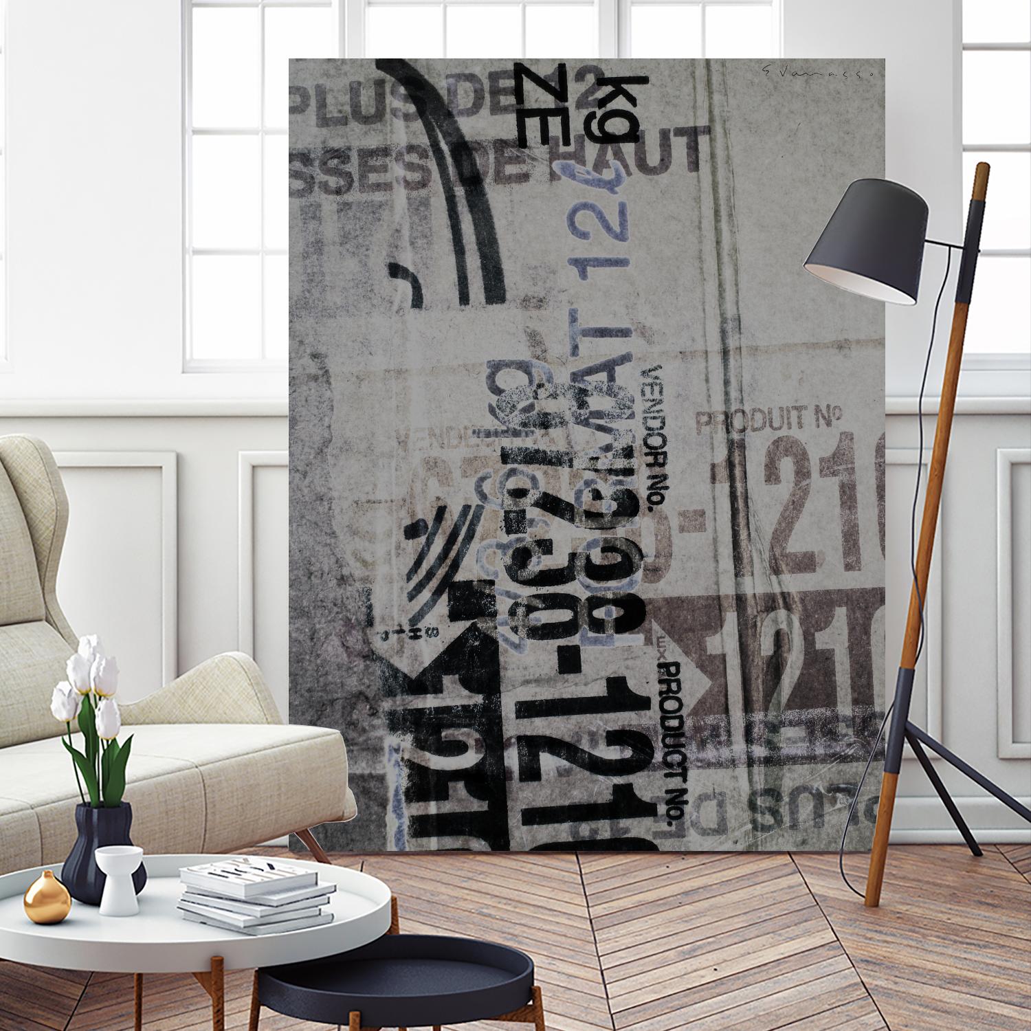 Greek to Me XX by Enrico Varrasso on GIANT ART - black abstract