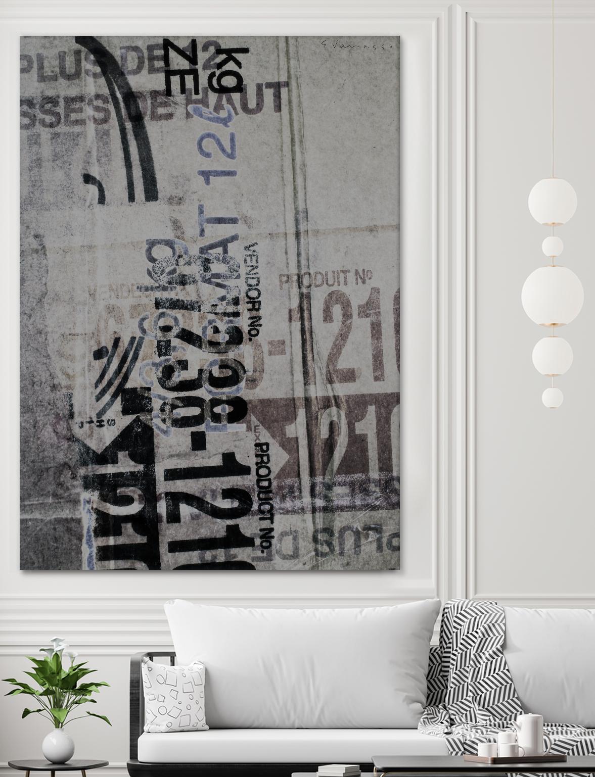 Greek to Me XX by Enrico Varrasso on GIANT ART - black abstract