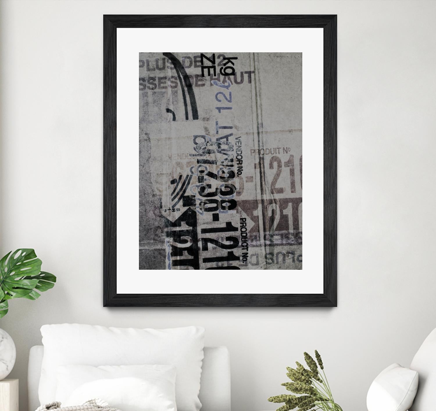 Greek to Me XX by Enrico Varrasso on GIANT ART - black abstract