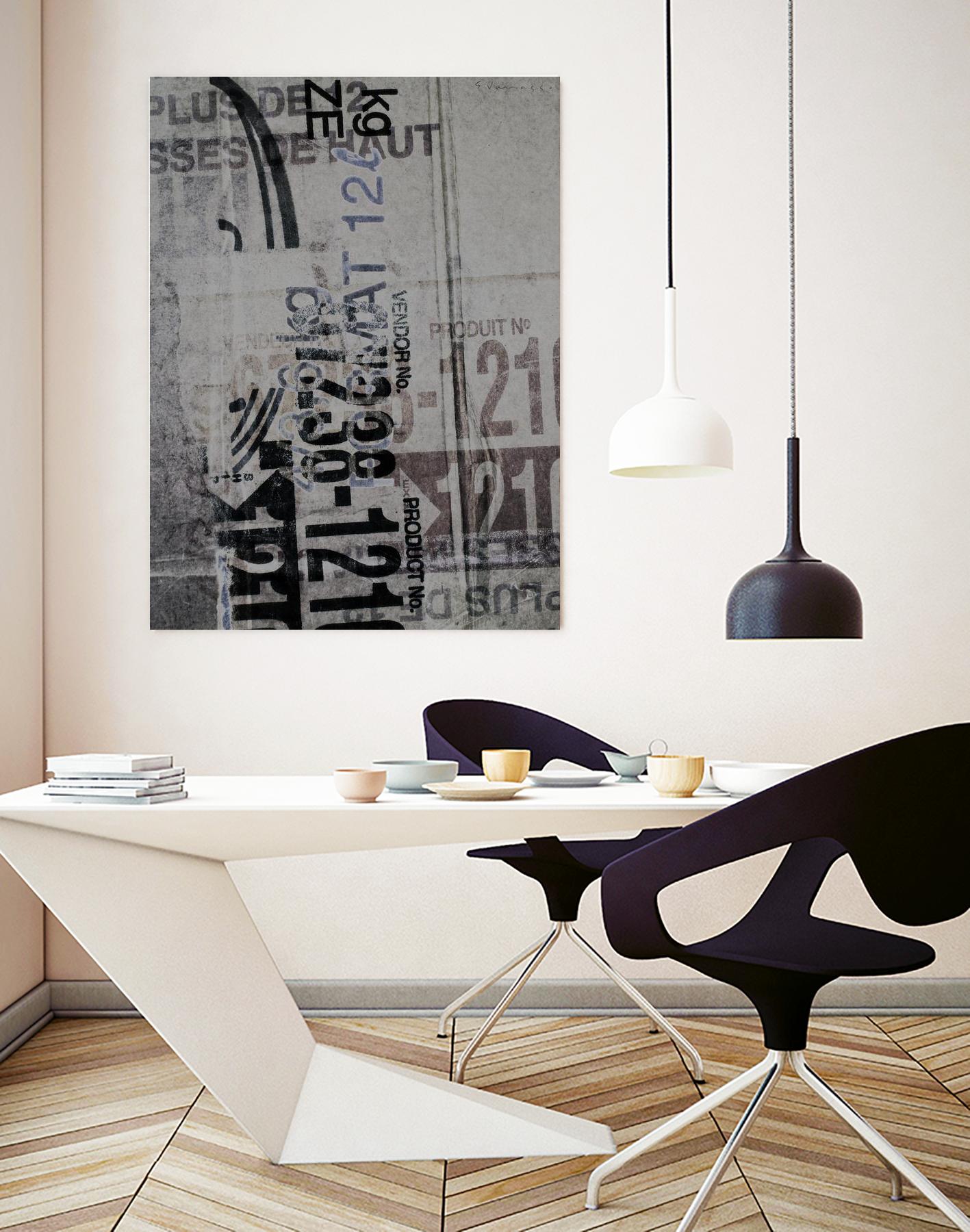 Greek to Me XX by Enrico Varrasso on GIANT ART - black abstract