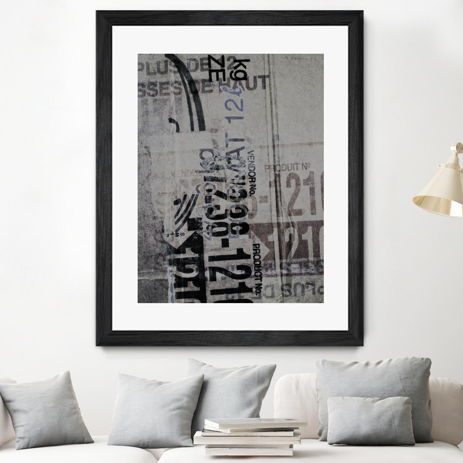 Greek to Me XX by Enrico Varrasso on GIANT ART - black abstract