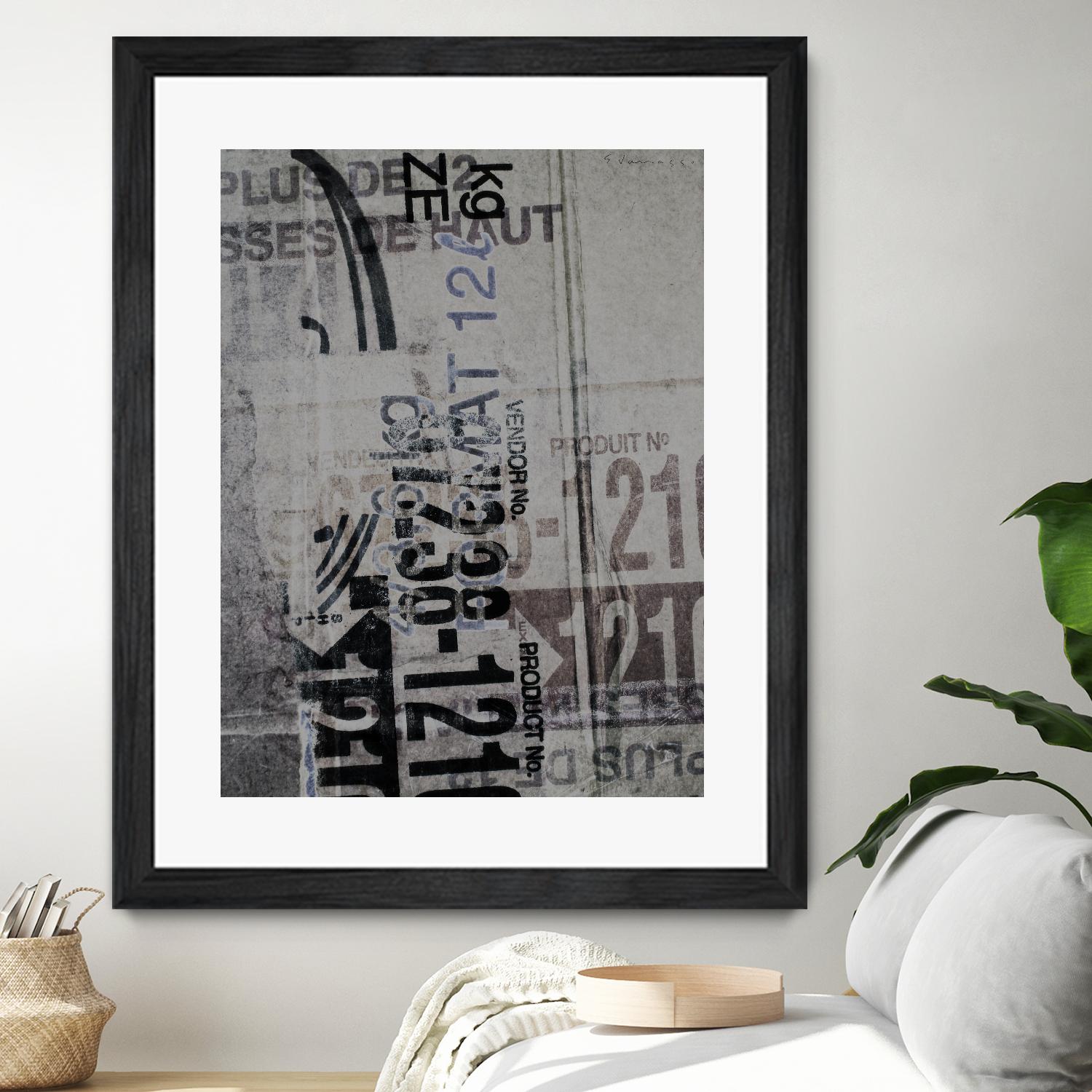 Greek to Me XX by Enrico Varrasso on GIANT ART - black abstract