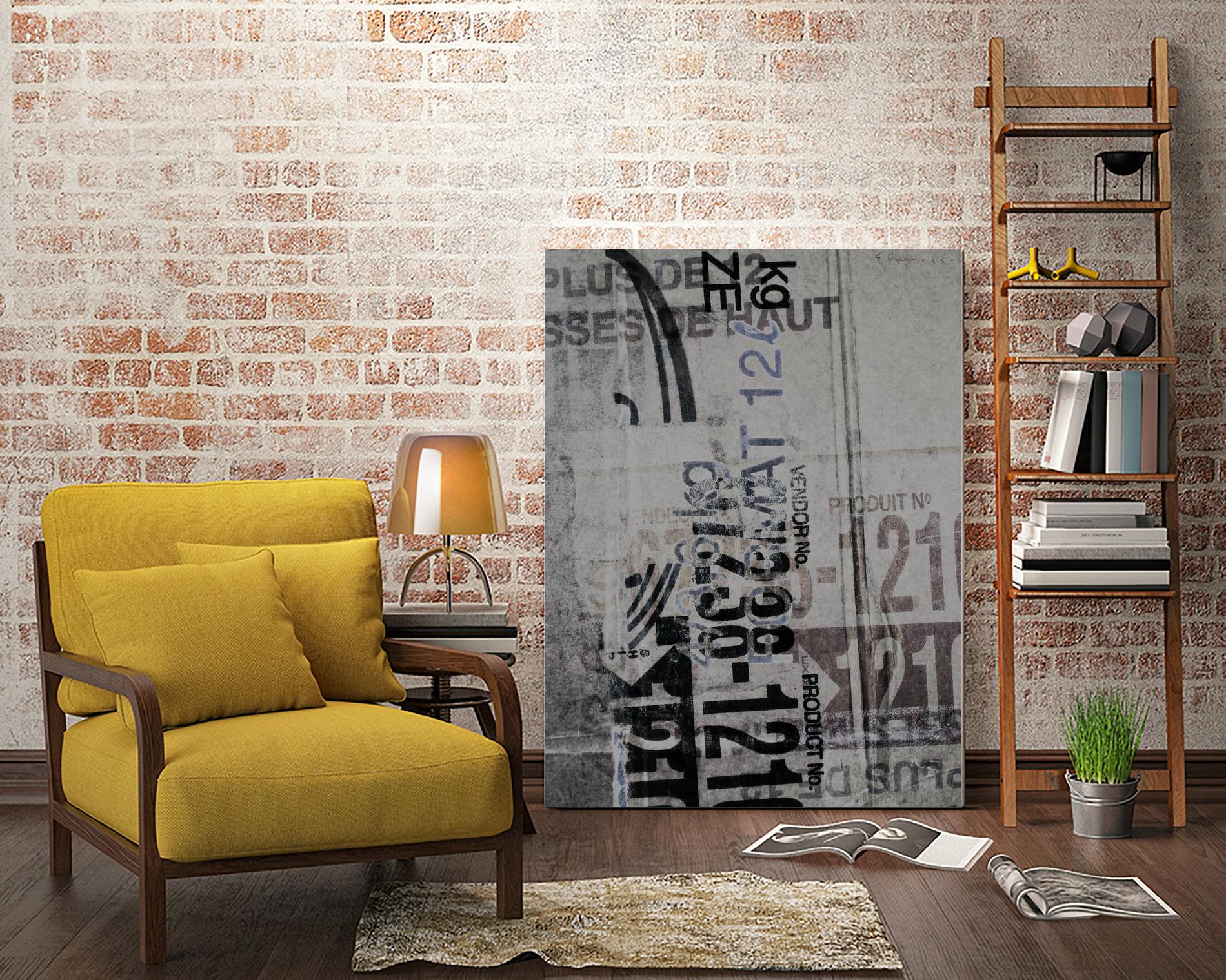 Greek to Me XX by Enrico Varrasso on GIANT ART - black abstract