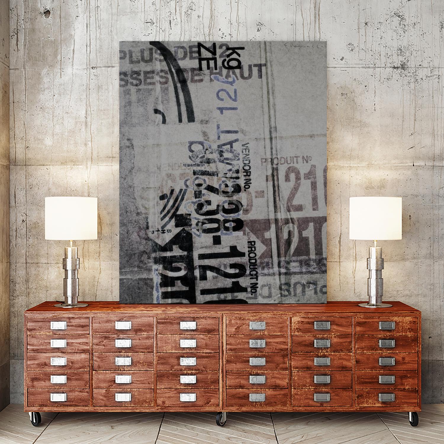 Greek to Me XX by Enrico Varrasso on GIANT ART - black abstract