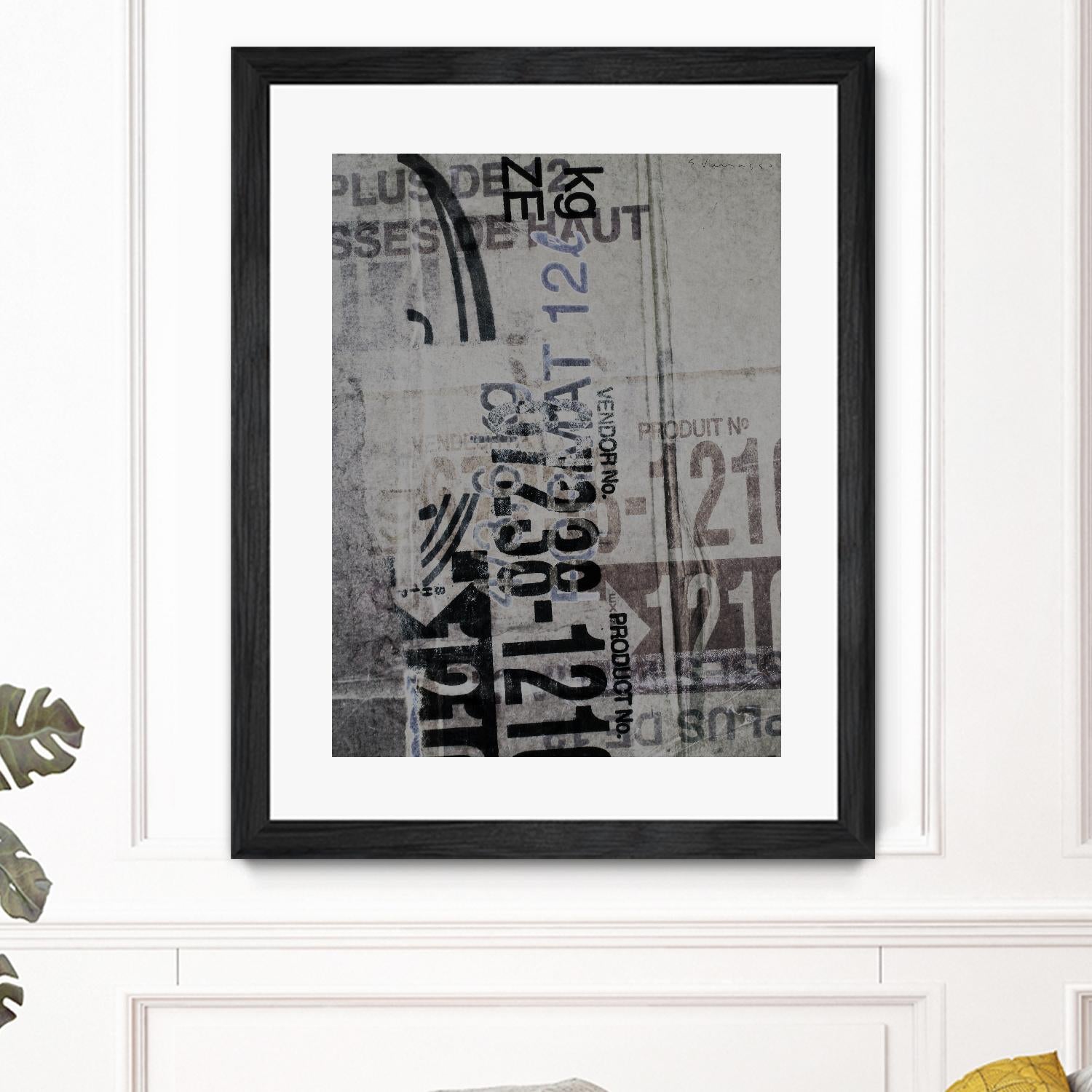 Greek to Me XX by Enrico Varrasso on GIANT ART - black abstract