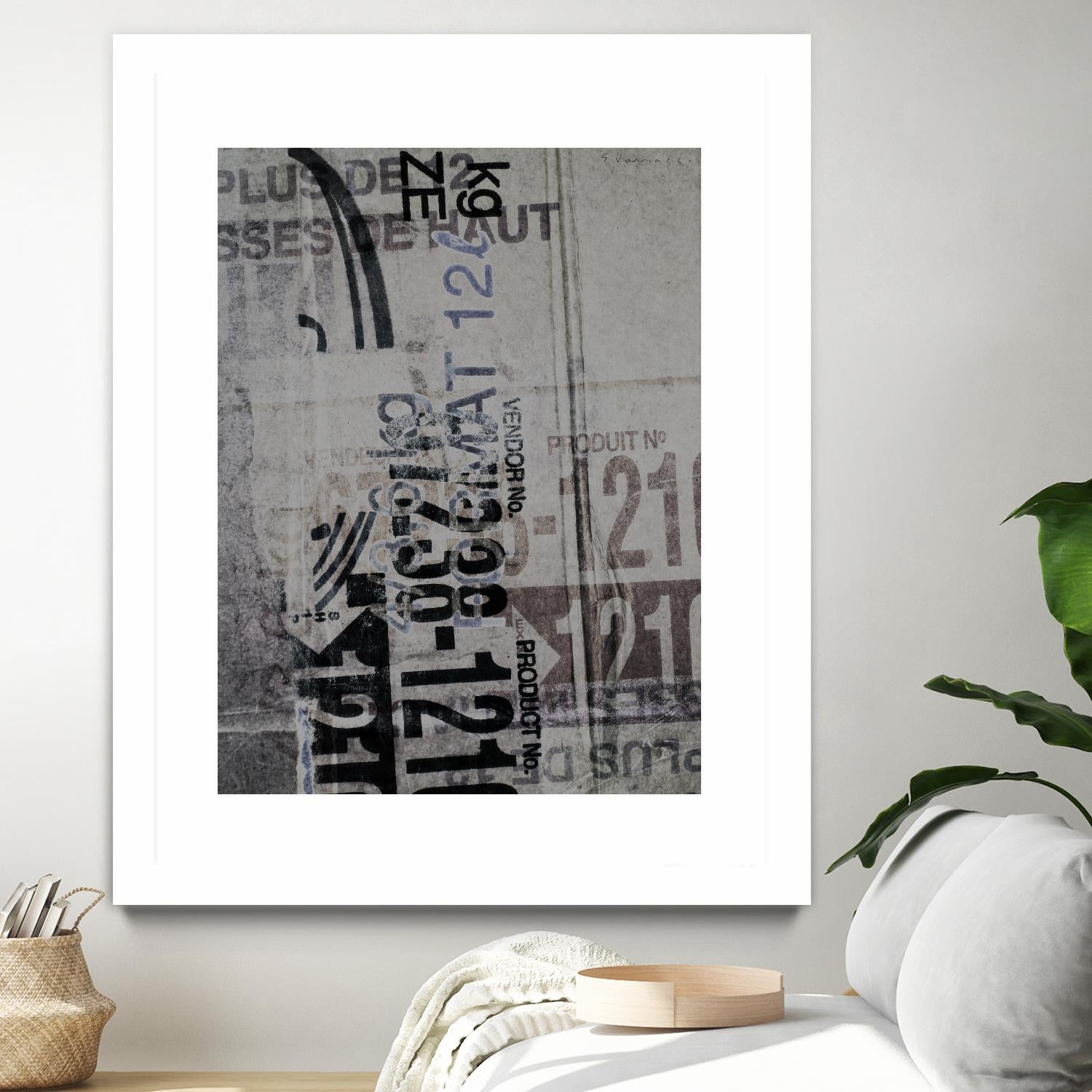 Greek to Me XX by Enrico Varrasso on GIANT ART - black abstract