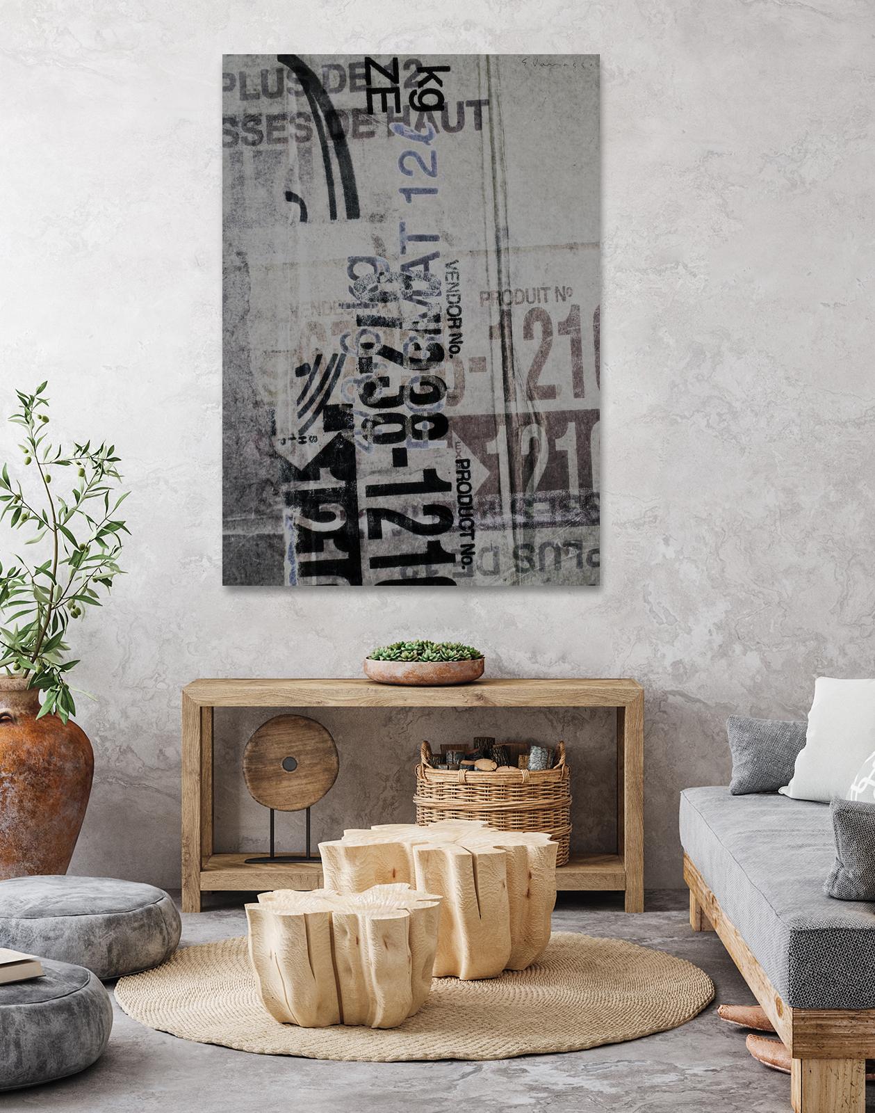 Greek to Me XX by Enrico Varrasso on GIANT ART - black abstract