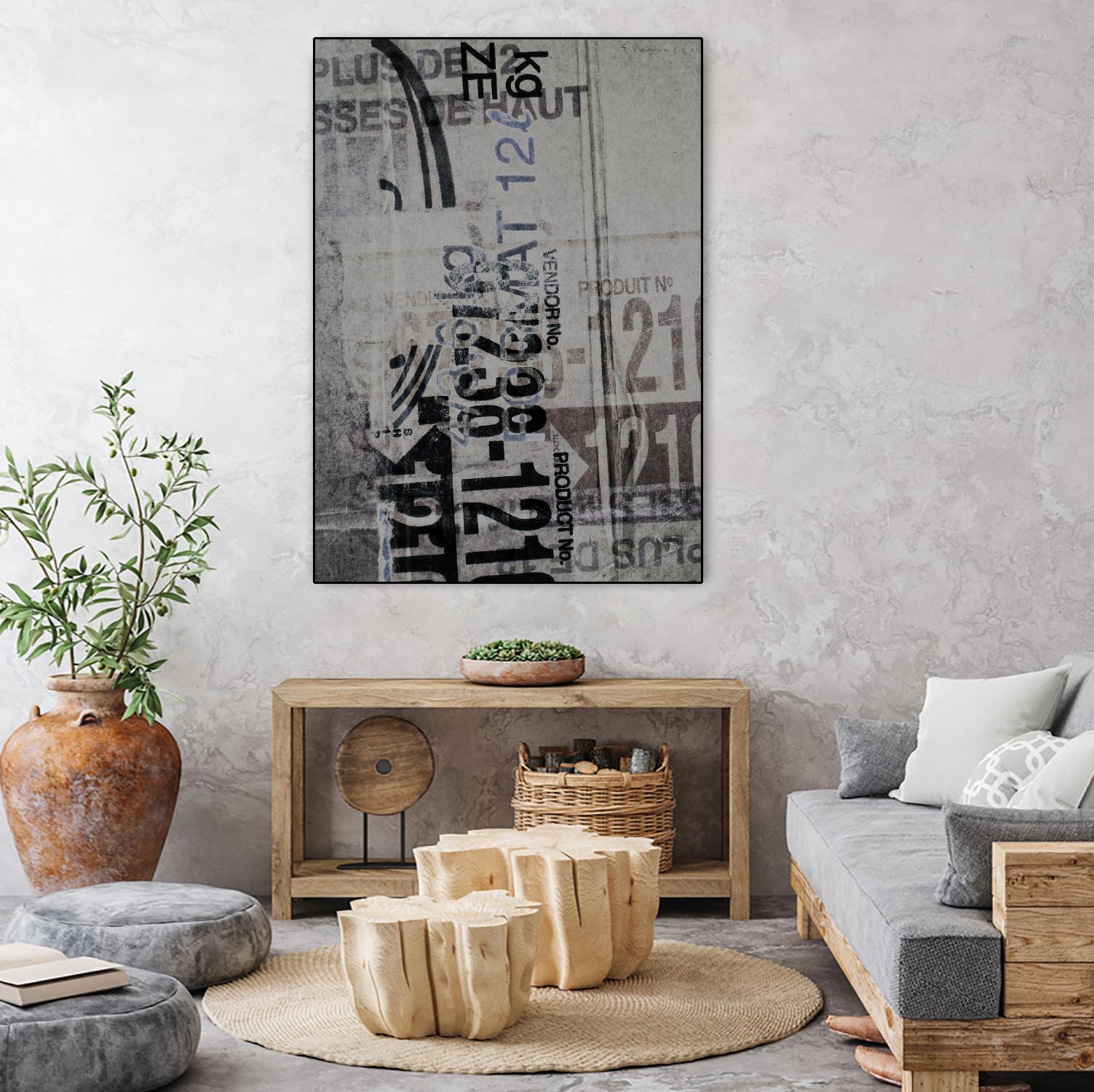 Greek to Me XX by Enrico Varrasso on GIANT ART - black abstract