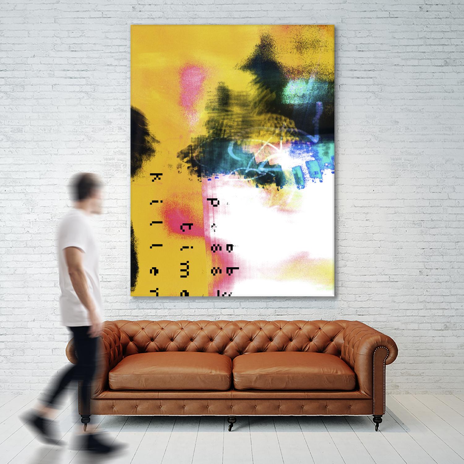 Pass Time II by Enrico Varrasso on GIANT ART - pink abstract