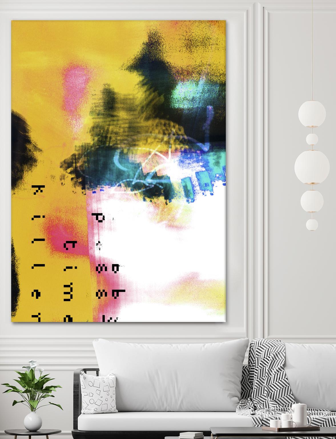 Pass Time II by Enrico Varrasso on GIANT ART - pink abstract