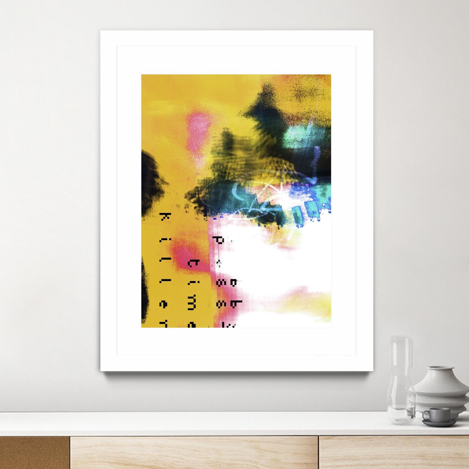 Pass Time II by Enrico Varrasso on GIANT ART - pink abstract