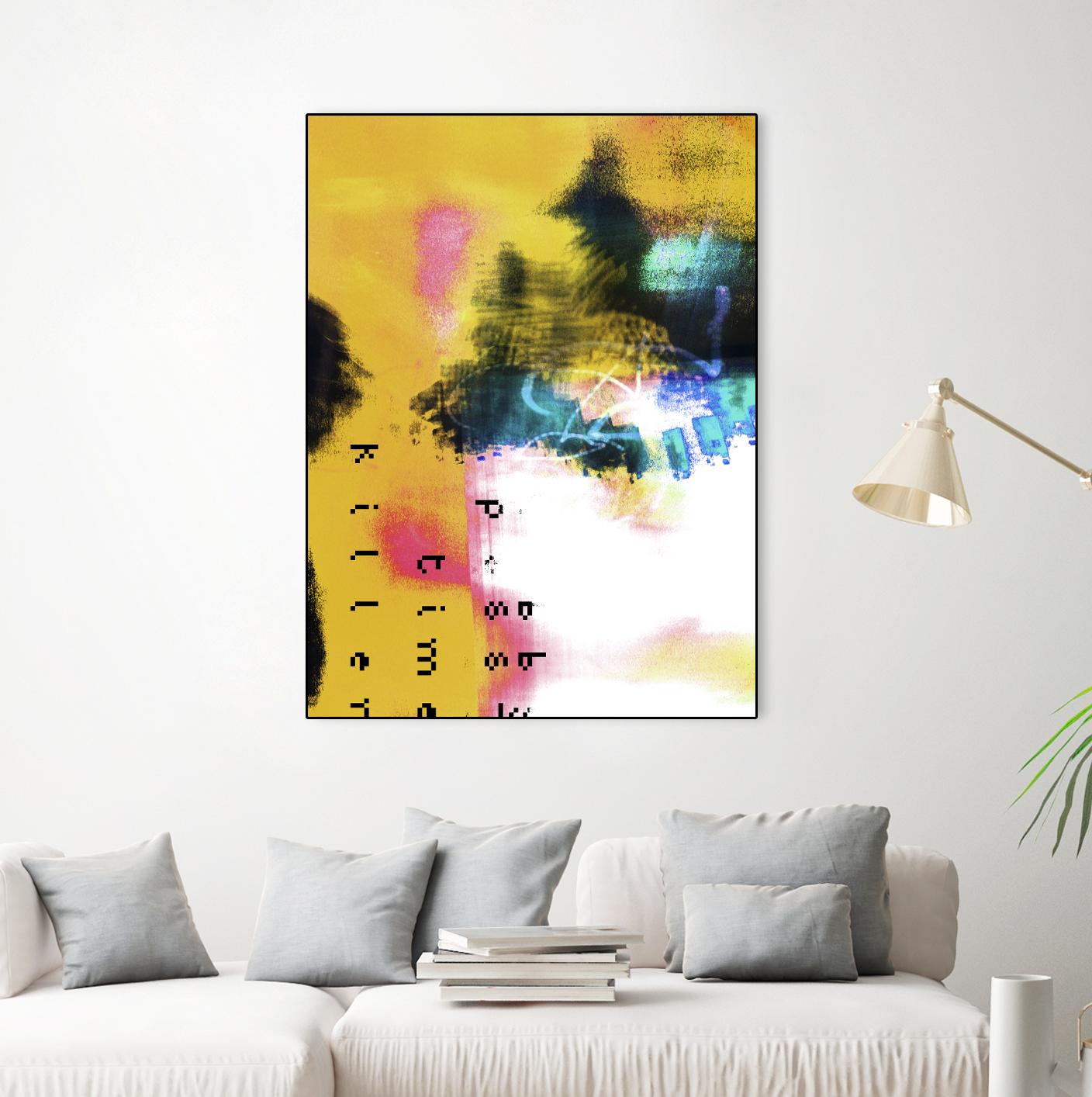 Pass Time II by Enrico Varrasso on GIANT ART - pink abstract