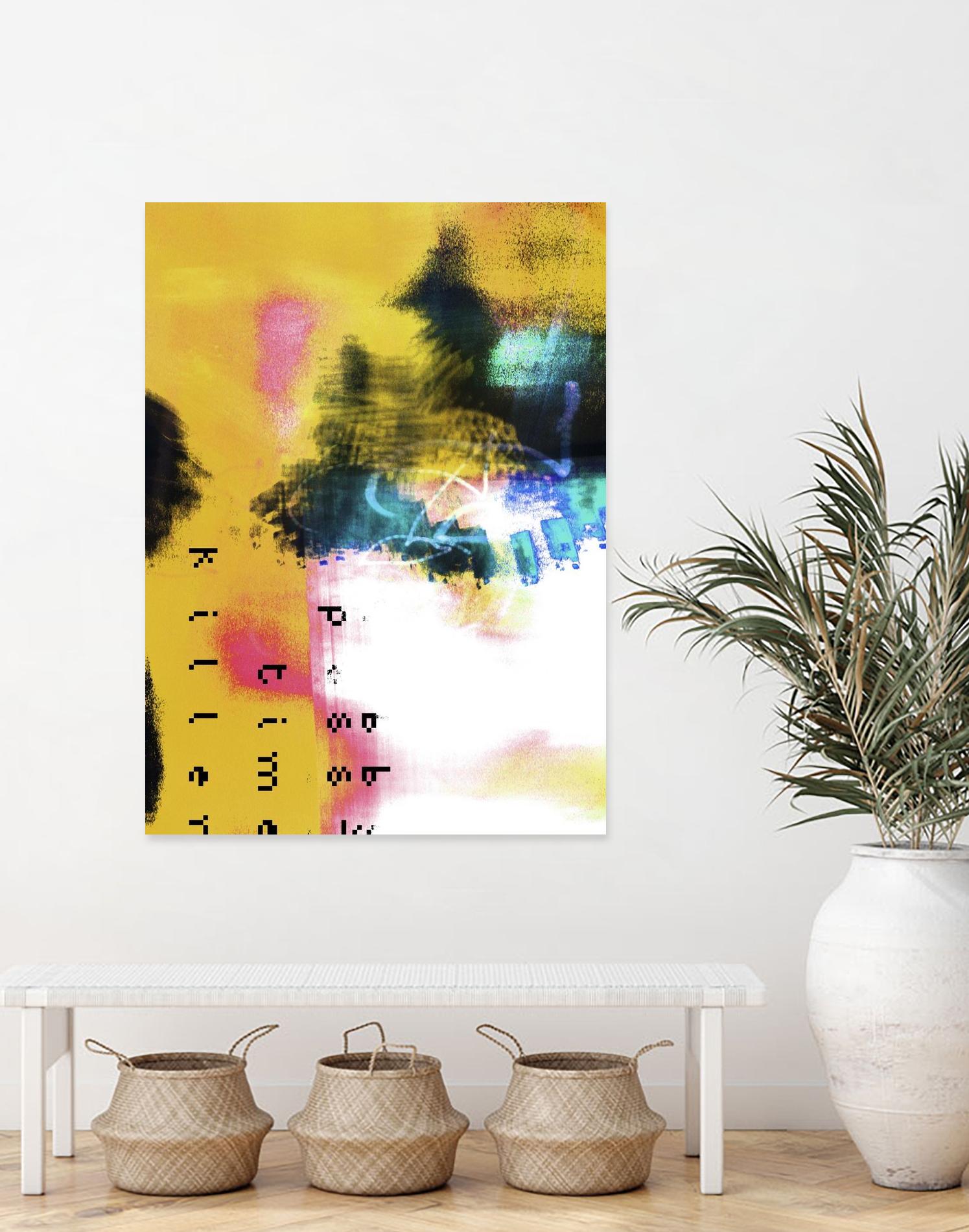 Pass Time II by Enrico Varrasso on GIANT ART - pink abstract