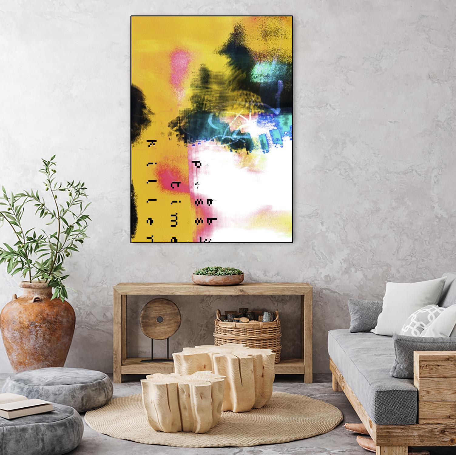 Pass Time II by Enrico Varrasso on GIANT ART - pink abstract