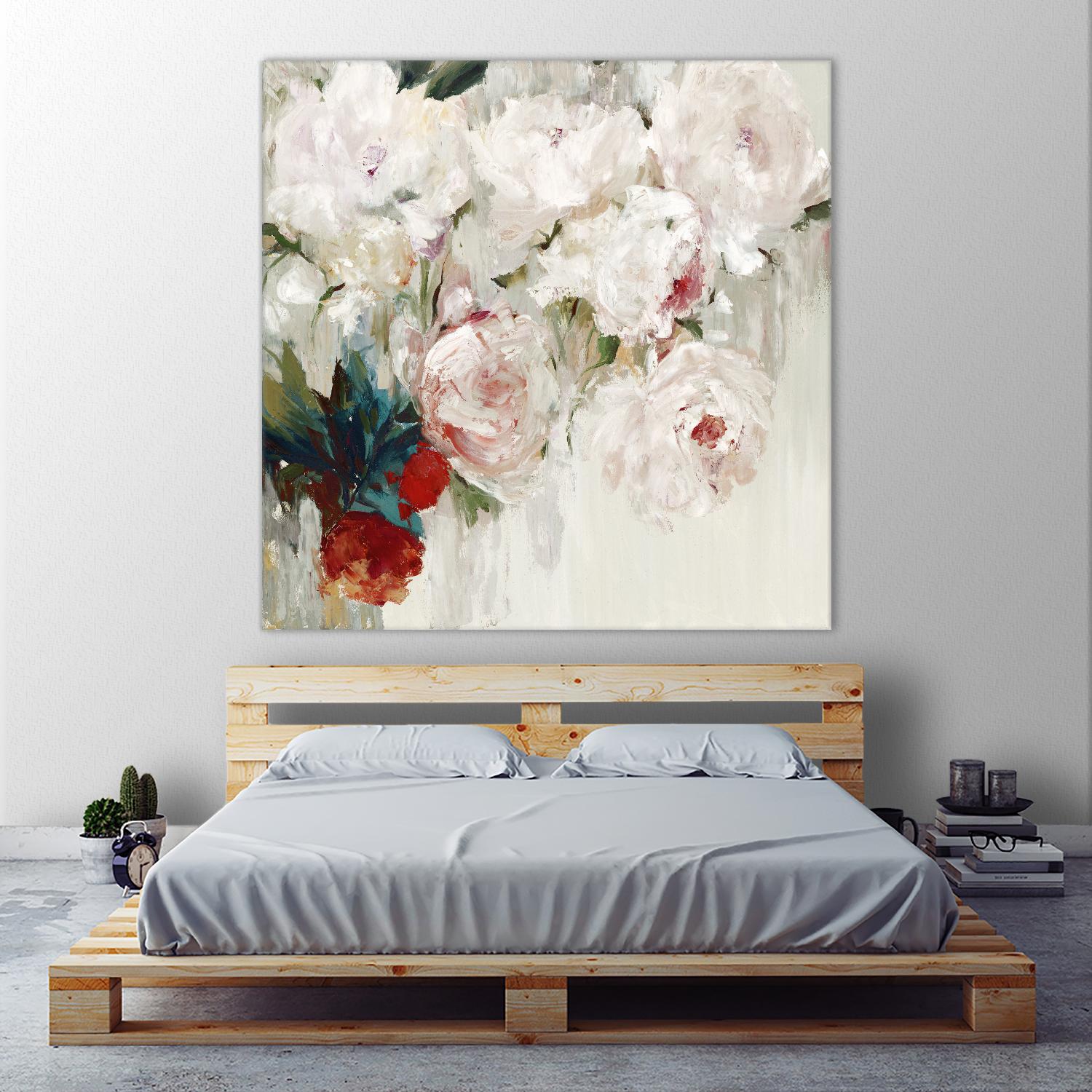 Bog Bouquette II by Ella K on GIANT ART - beige floral