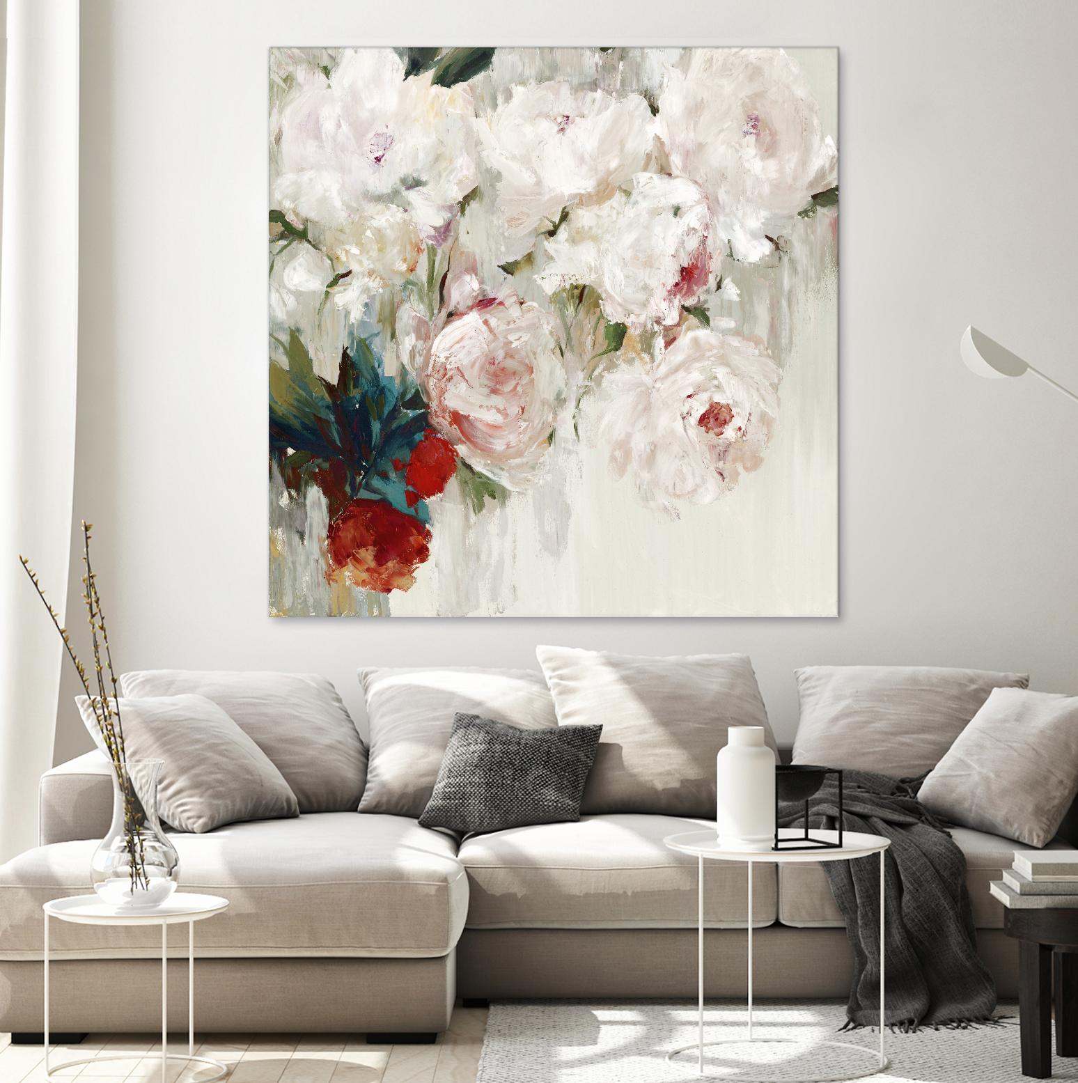 Bog Bouquette II by Ella K on GIANT ART - beige floral
