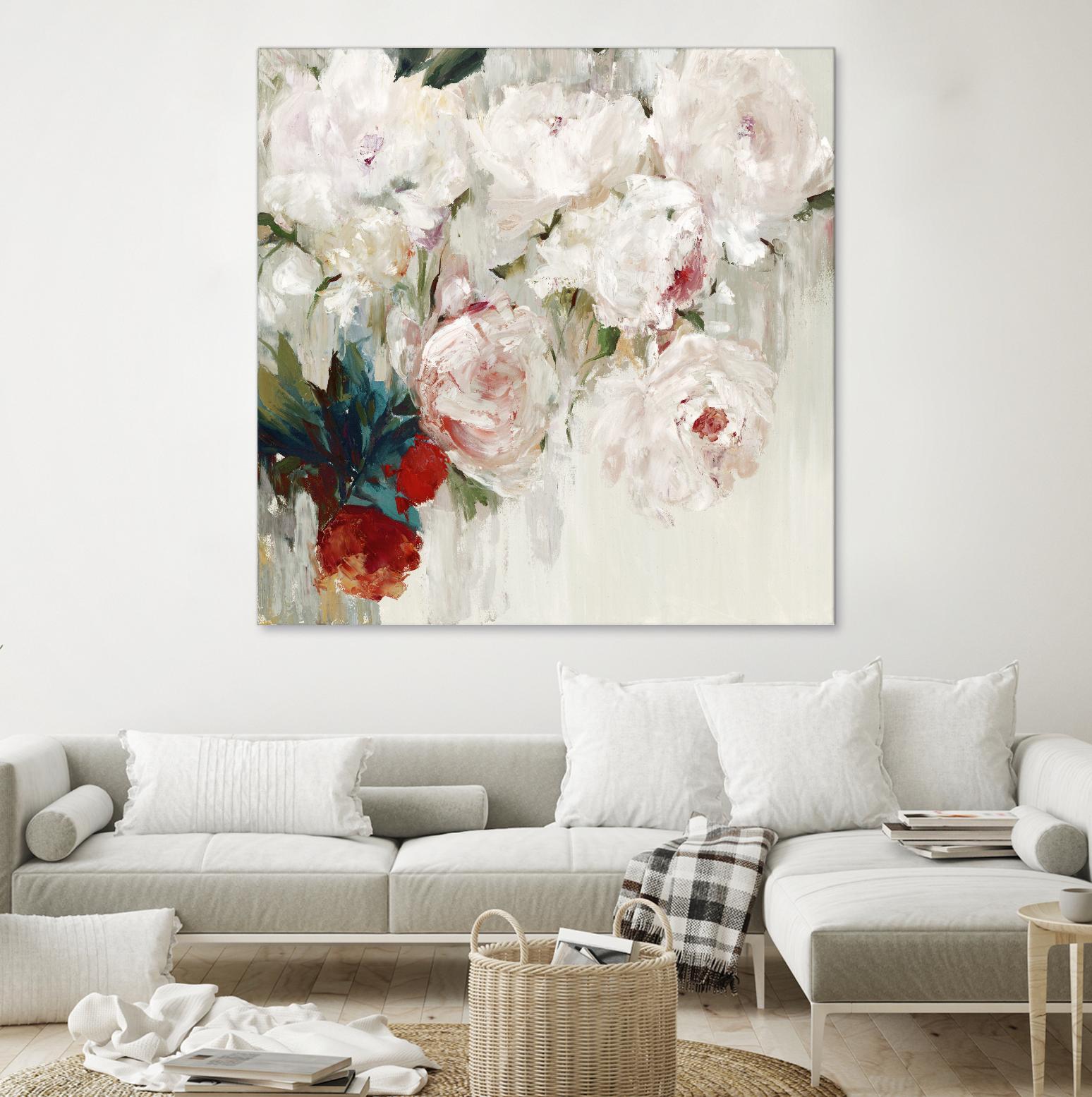 Bog Bouquette II by Ella K on GIANT ART - beige floral