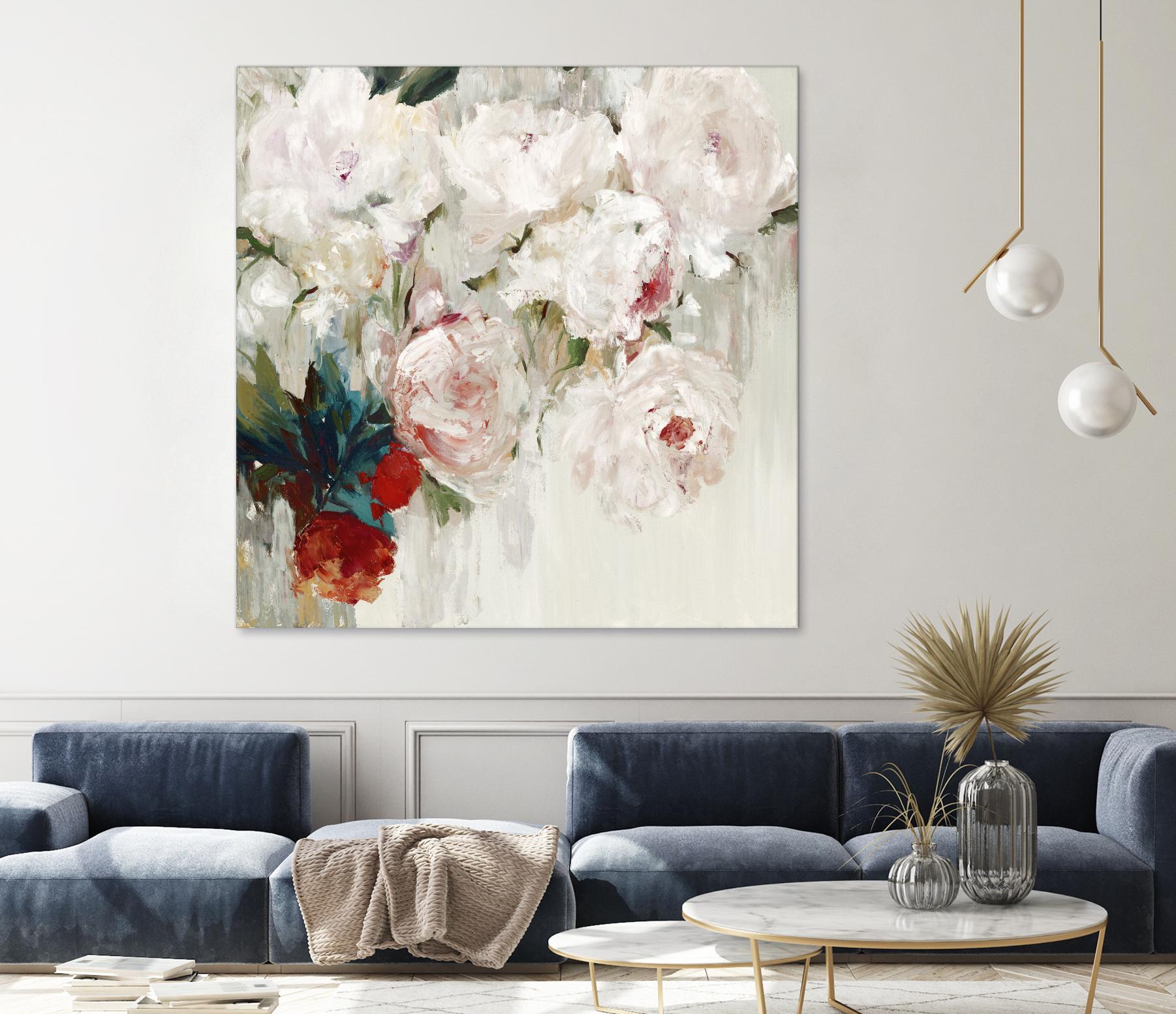 Bog Bouquette II by Ella K on GIANT ART - beige floral