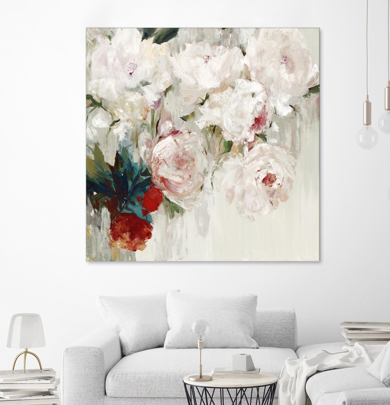 Bog Bouquette II by Ella K on GIANT ART - beige floral