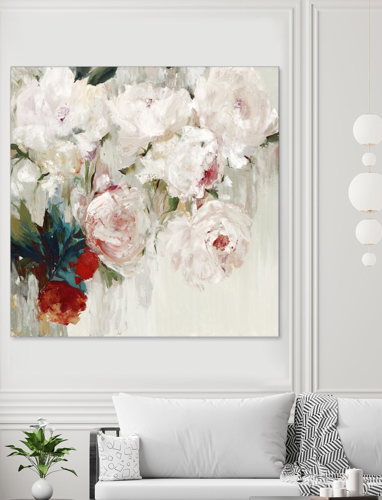 Bog Bouquette II by Ella K on GIANT ART - beige floral