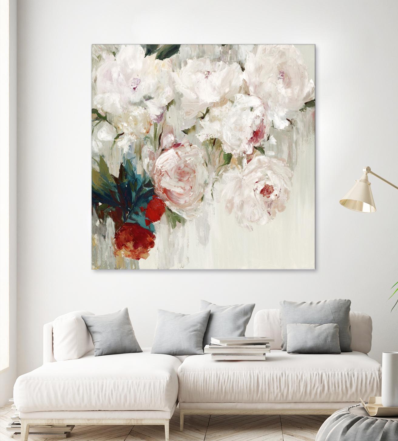 Bog Bouquette II by Ella K on GIANT ART - beige floral