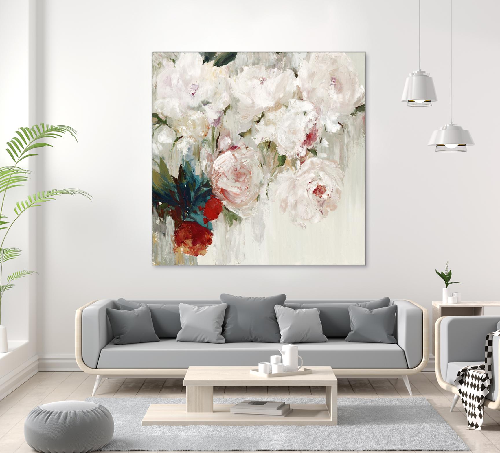 Bog Bouquette II by Ella K on GIANT ART - beige floral