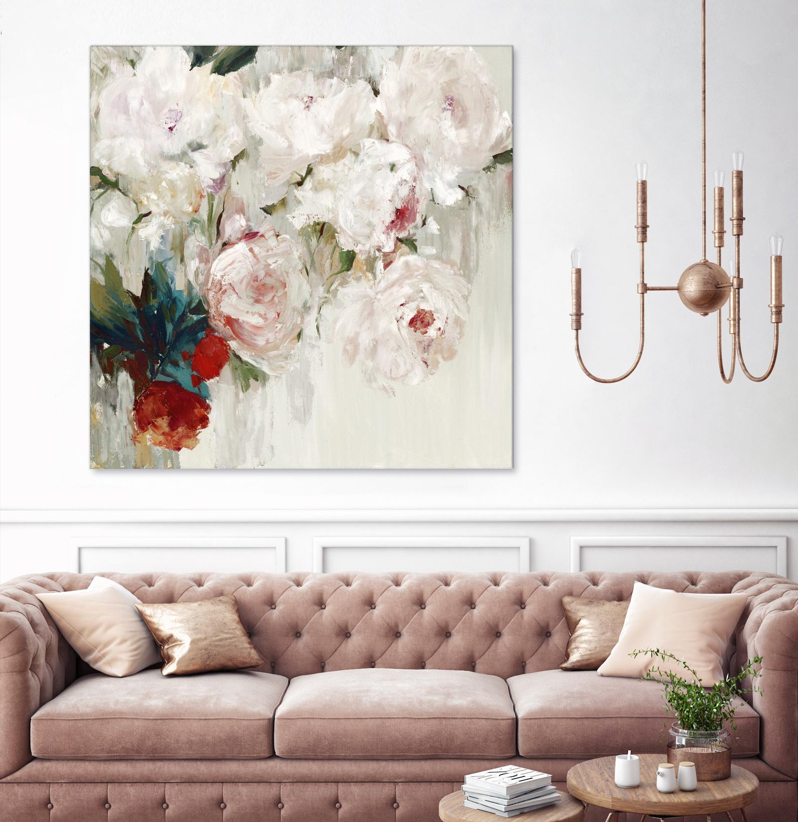 Bog Bouquette II by Ella K on GIANT ART - beige floral