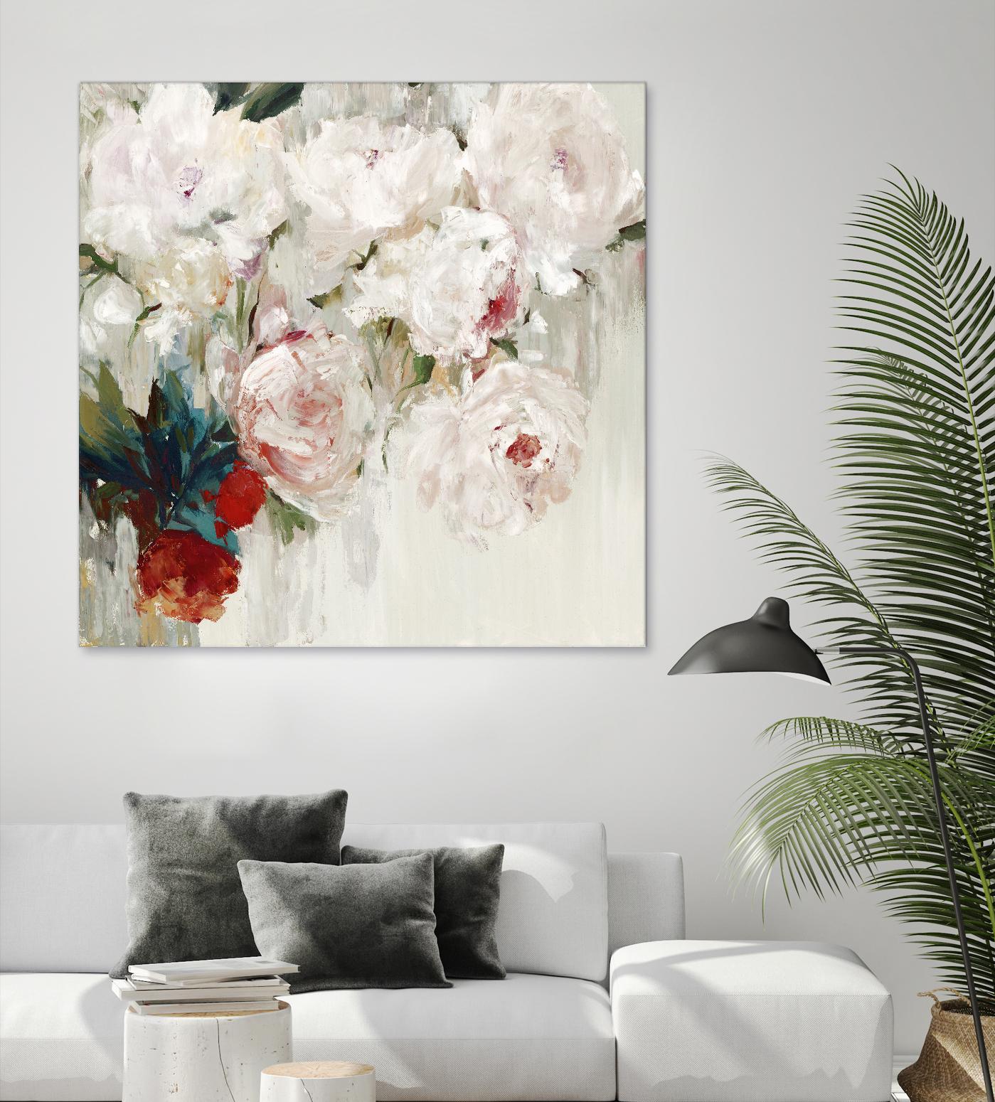Bog Bouquette II by Ella K on GIANT ART - beige floral