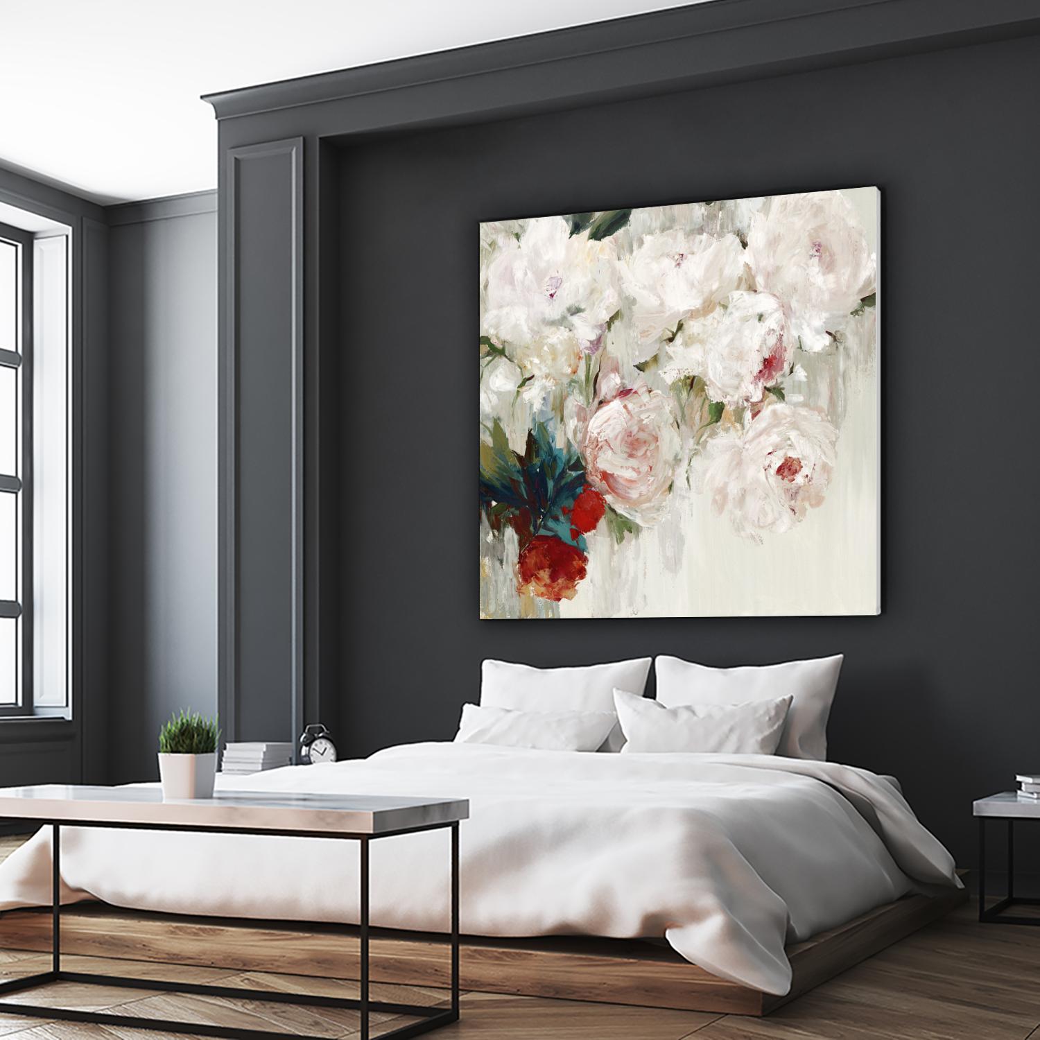 Bog Bouquette II by Ella K on GIANT ART - beige floral