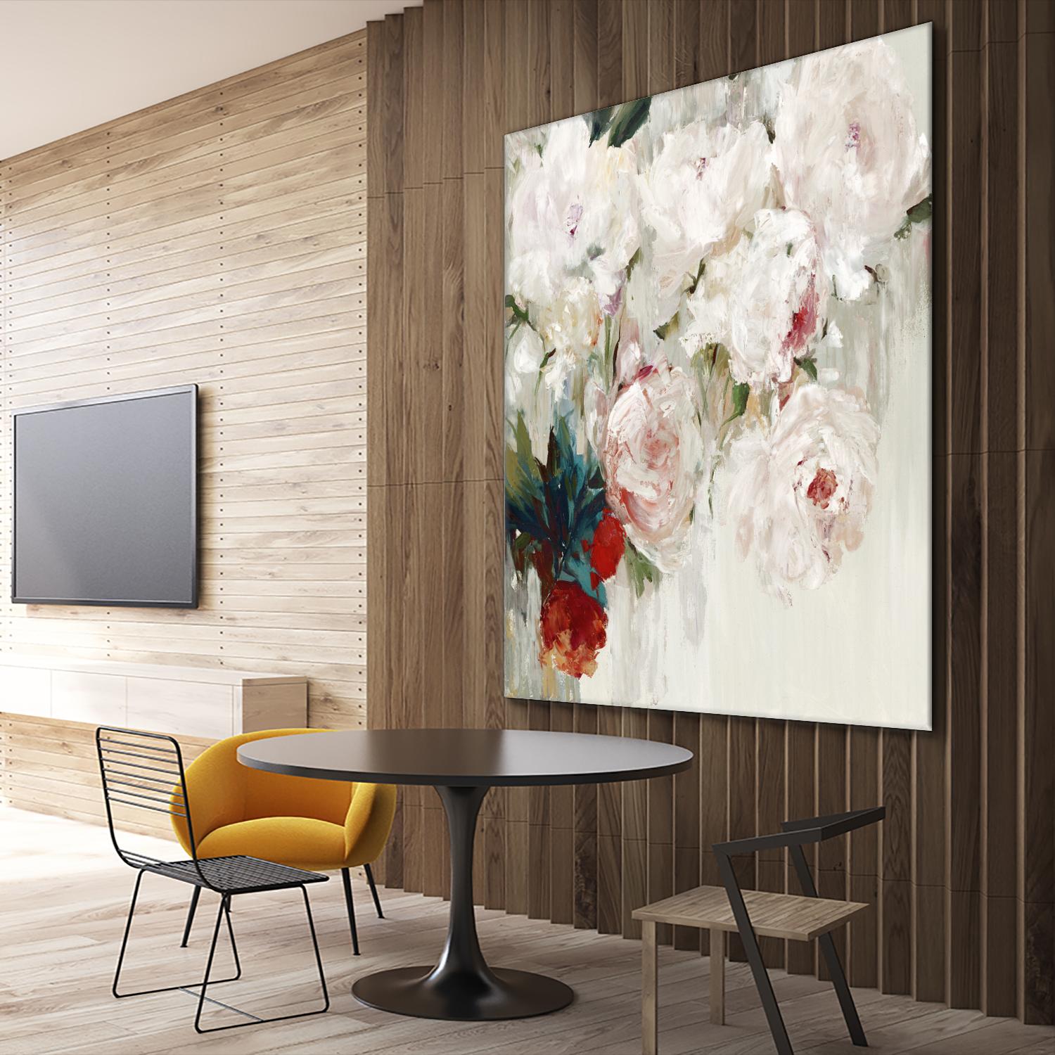 Bog Bouquette II by Ella K on GIANT ART - beige floral